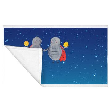 Mr. & Mrs. Panda Handtuch Sternzeichen Zwilling - Sternenhimmel Blau - Geschenk, groß, Horoskop, (1-St), Samtweiches Gefühl