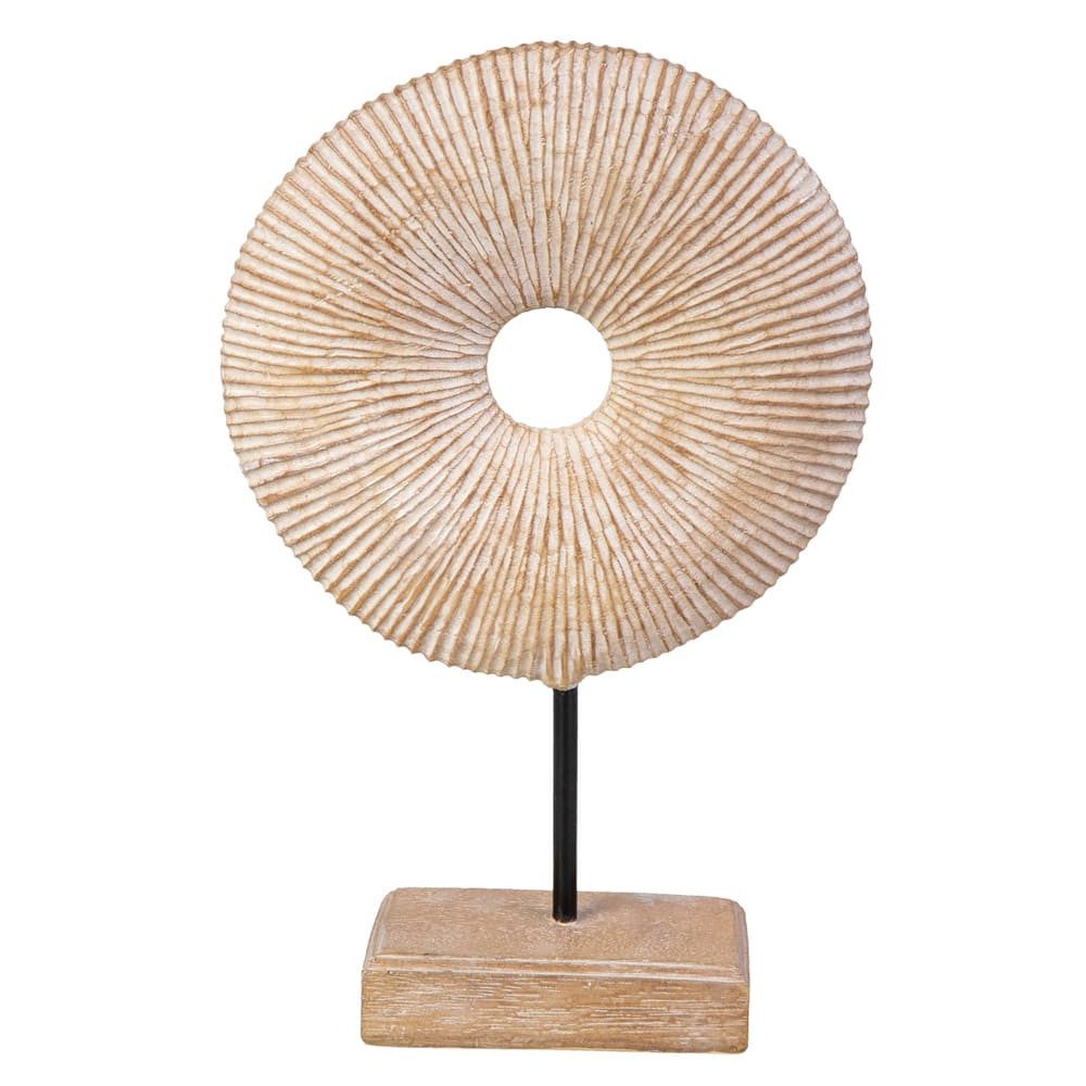 Dekoobjekt Kreis auf Ständer braun - ca. 21 x 6,5 x 32,5 cm