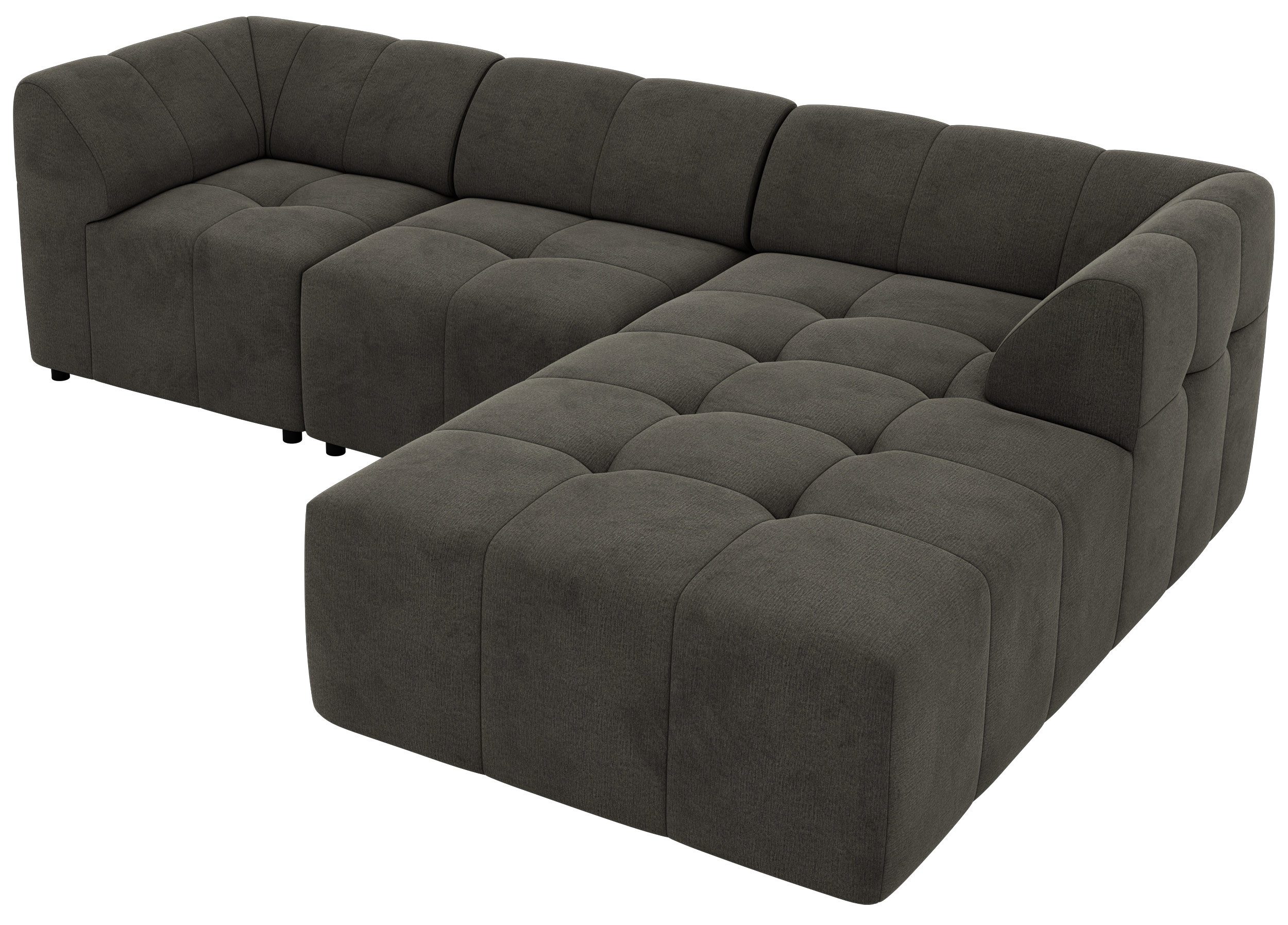 MKS MÖBEL Big-Sofa VORITA, 3M L Ecksofa XXL-Modulsof, Sofa in L-Form, freistehend, mit Wellenfederung und HR35-Komfortschaum