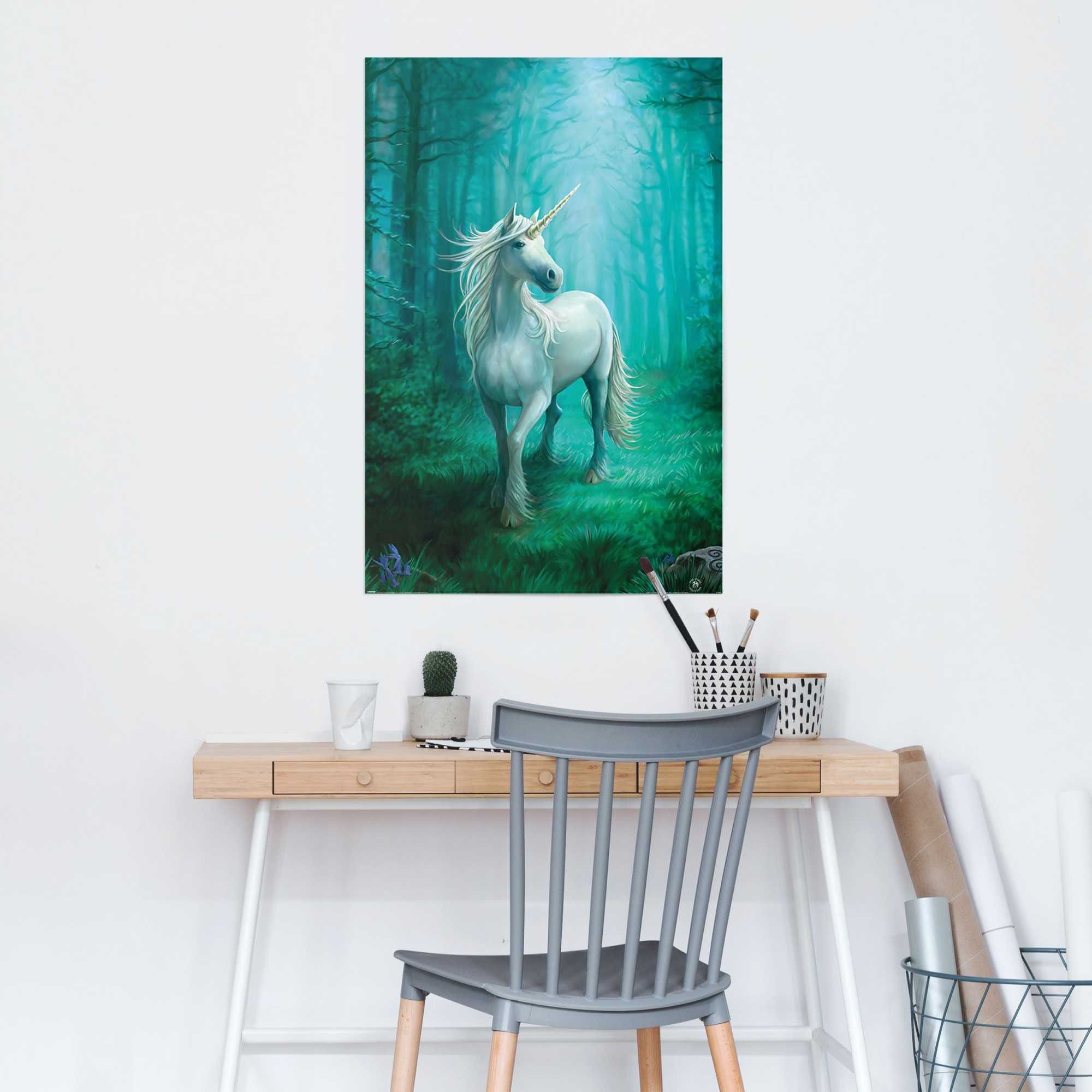 Reinders! Poster »Einhorn Anne Stokes - Wald - Magisch«, (1 Stück)-HomeTrends