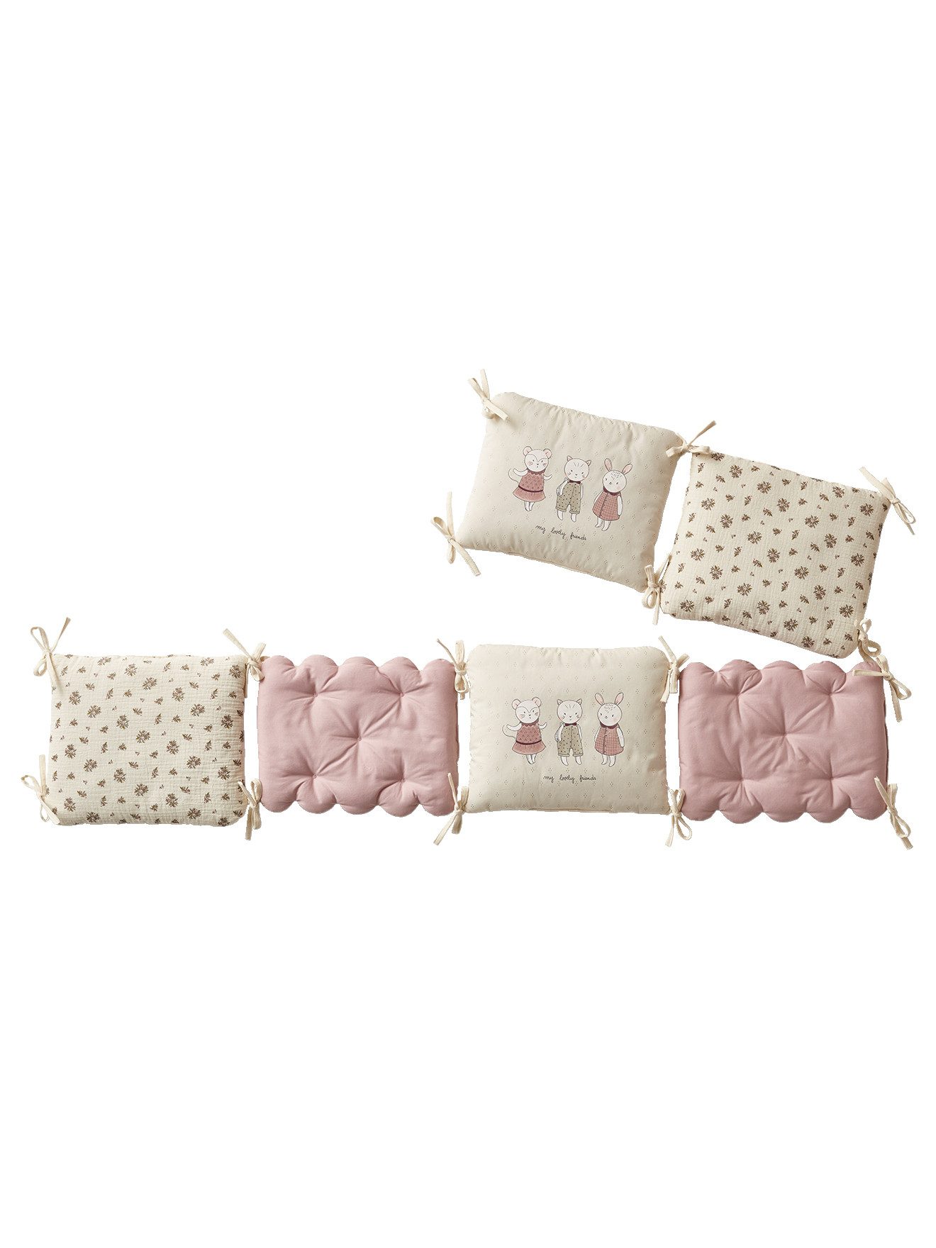 vertbaudet Bettumrandung Baby Bettumrandung/Laufgitterpolster LANDHAUS günstig online kaufen