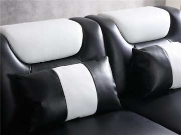 JVmoebel Ecksofa Sofa LED Beleuchtete Ecksofa Leder Couch Sitz Polster Wohnlandschaft