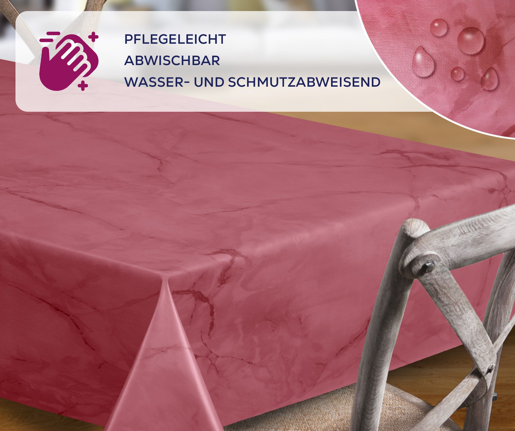 Beautex Tischdecke Wachstuchtischdecke abwischbar, Gartentischdecke Marmors günstig online kaufen