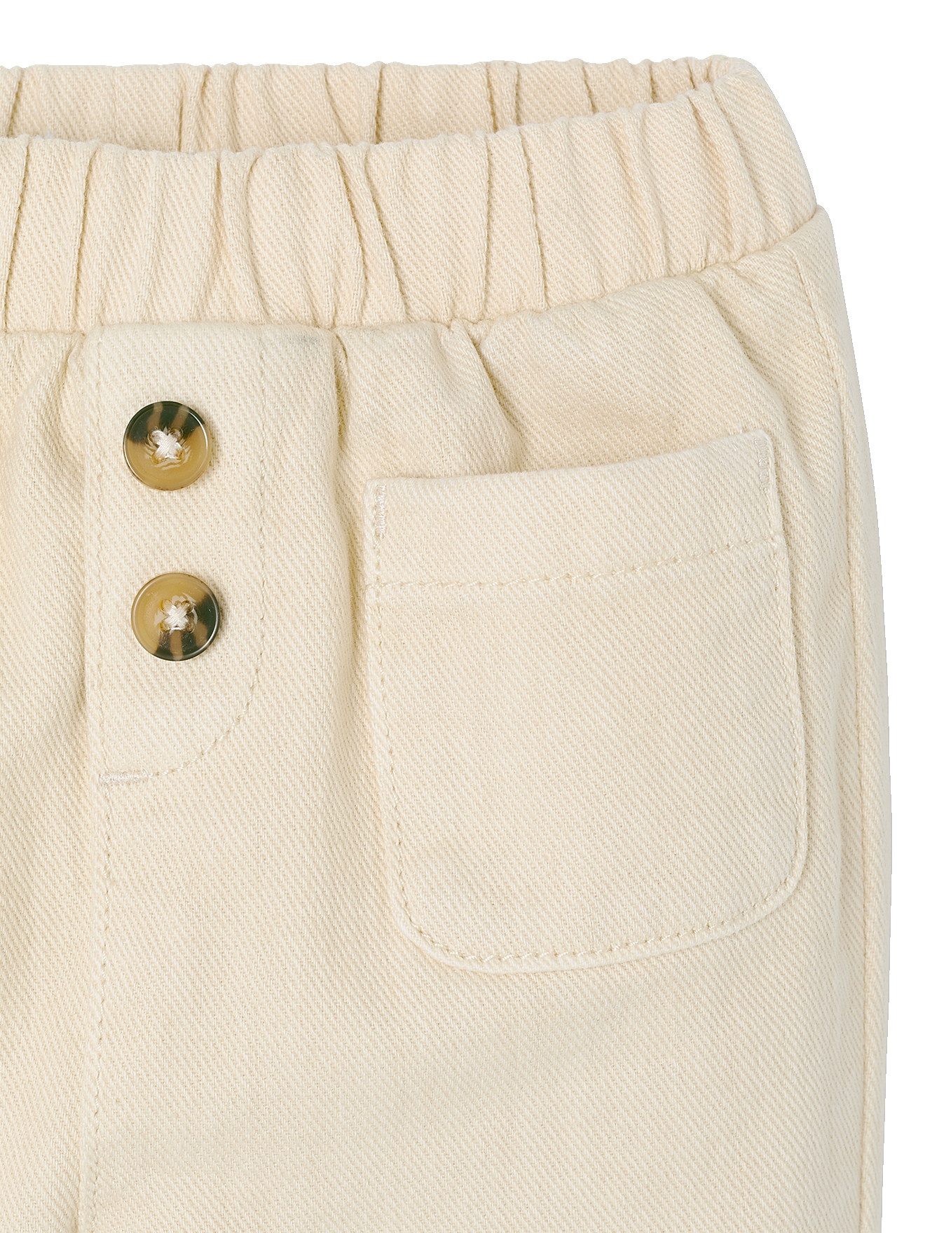 vertbaudet Stoffhose Baby Hose mit Dehnbund und Zierknöpfen Dehnbund