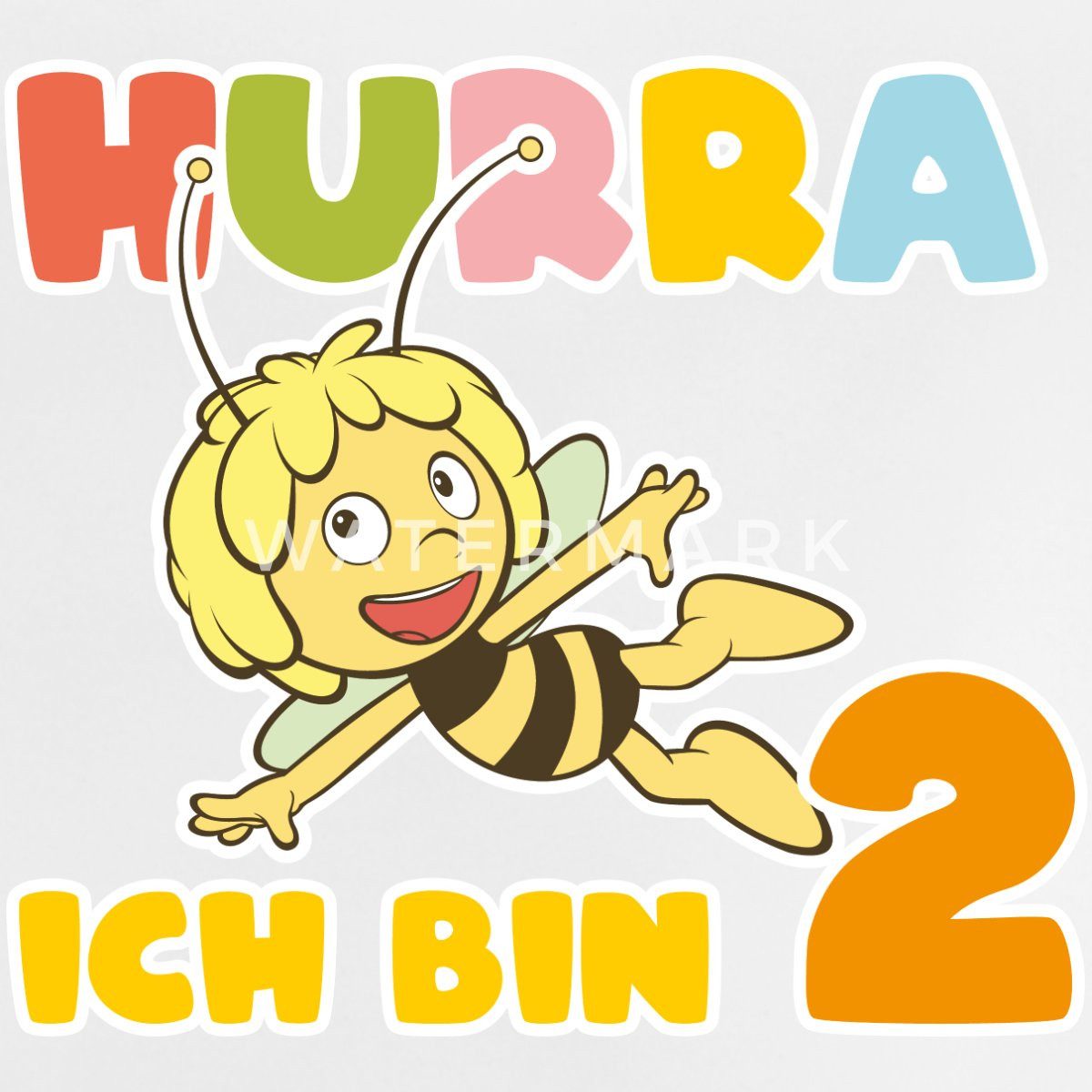 Spreadshirt T-Shirt Biene Maja Hurra Ich Bin 2 Zweiter Geburtstag Baby Bio-T-Shirt (1-tlg)