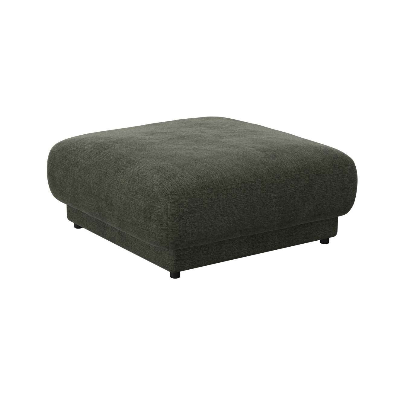 FLEXLUX Pouf Molino, Fußhocker, Sitzhocker, Polsterhocker, Kaltschaum & Stahl-Wellen, Füsse Schwarz