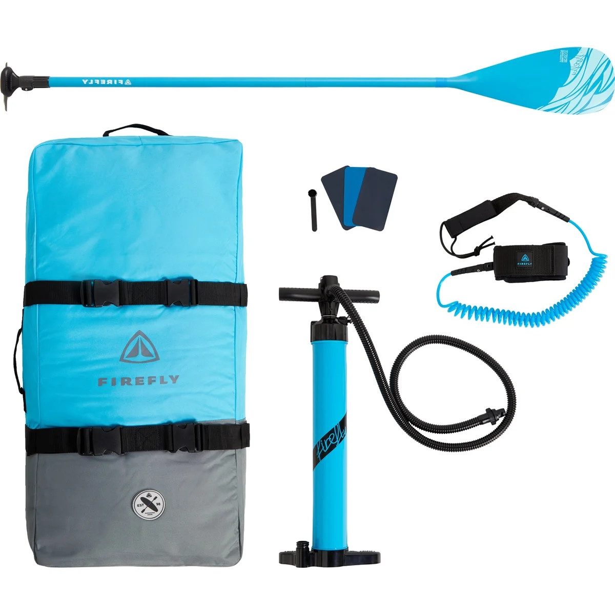 FIREFLY Inflatable SUP-Board SUP-Board iSUP 4.0 11'6" MELANGE/BLACK/ANTHRA, (Board, Paddel, Pumpe, Tragerucksack)