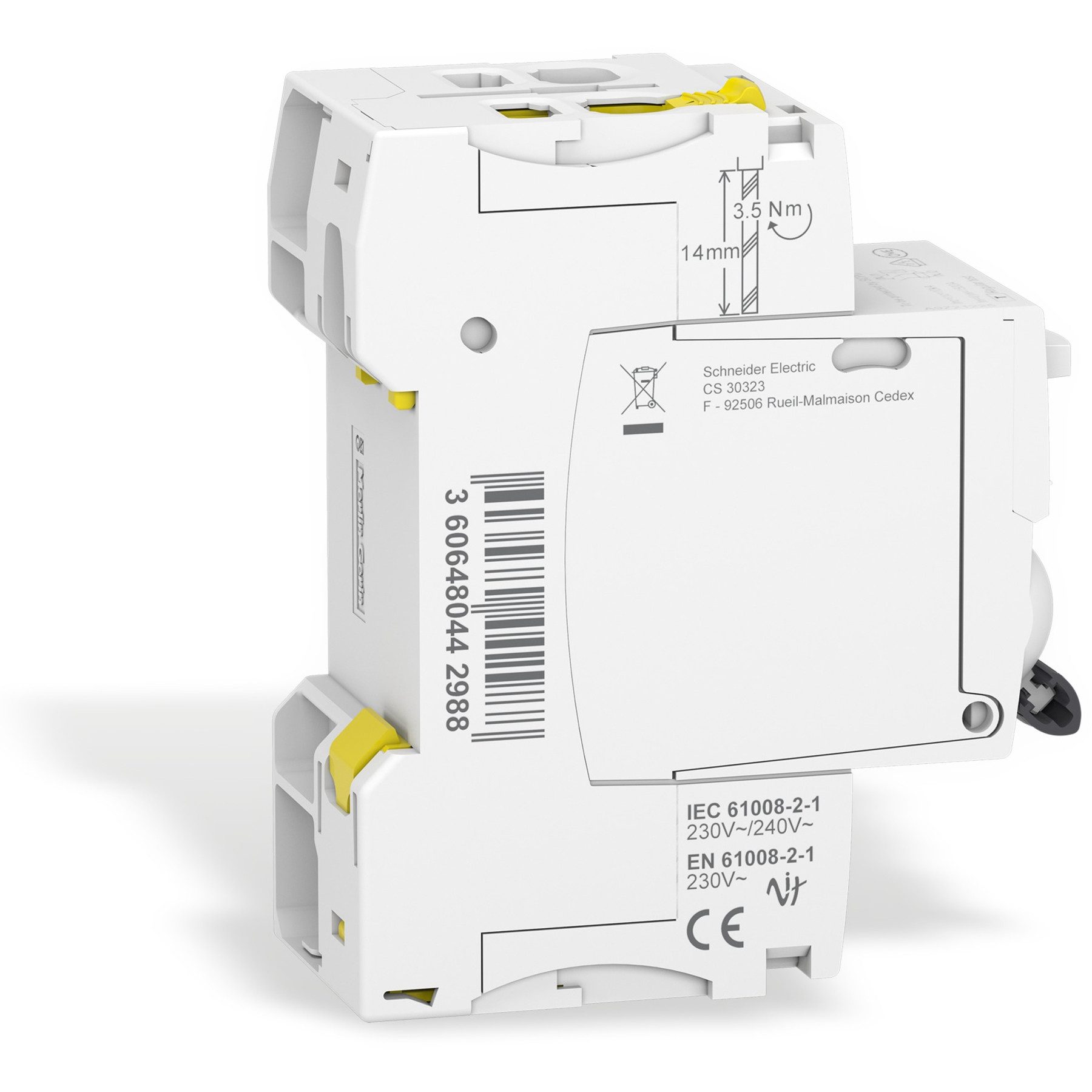 Schneider Electric Personenschutzstecker SCHNEIDER ELECTRIC Fehlerstrom-Schutzschalter A9Z21225, 25A
