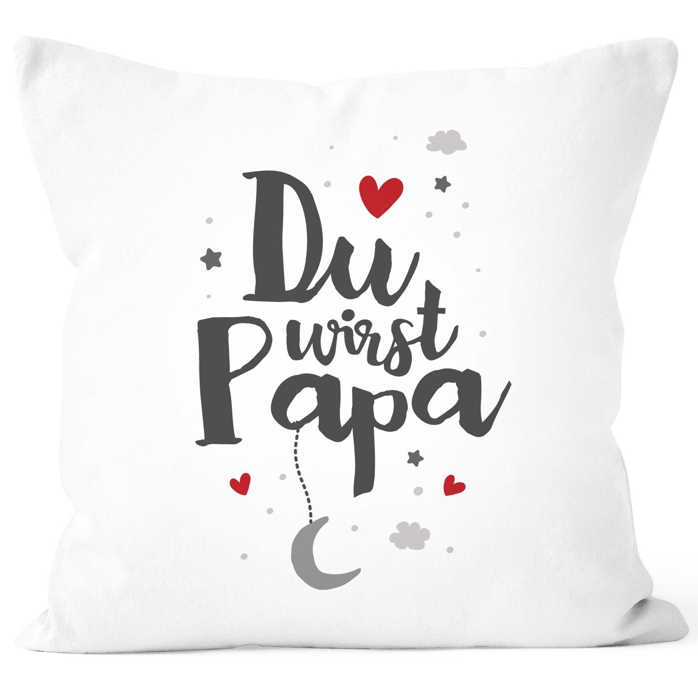 SpecialMe Dekokissen »KissenBezug mit Spruch Du wirst Papa Ankündigung