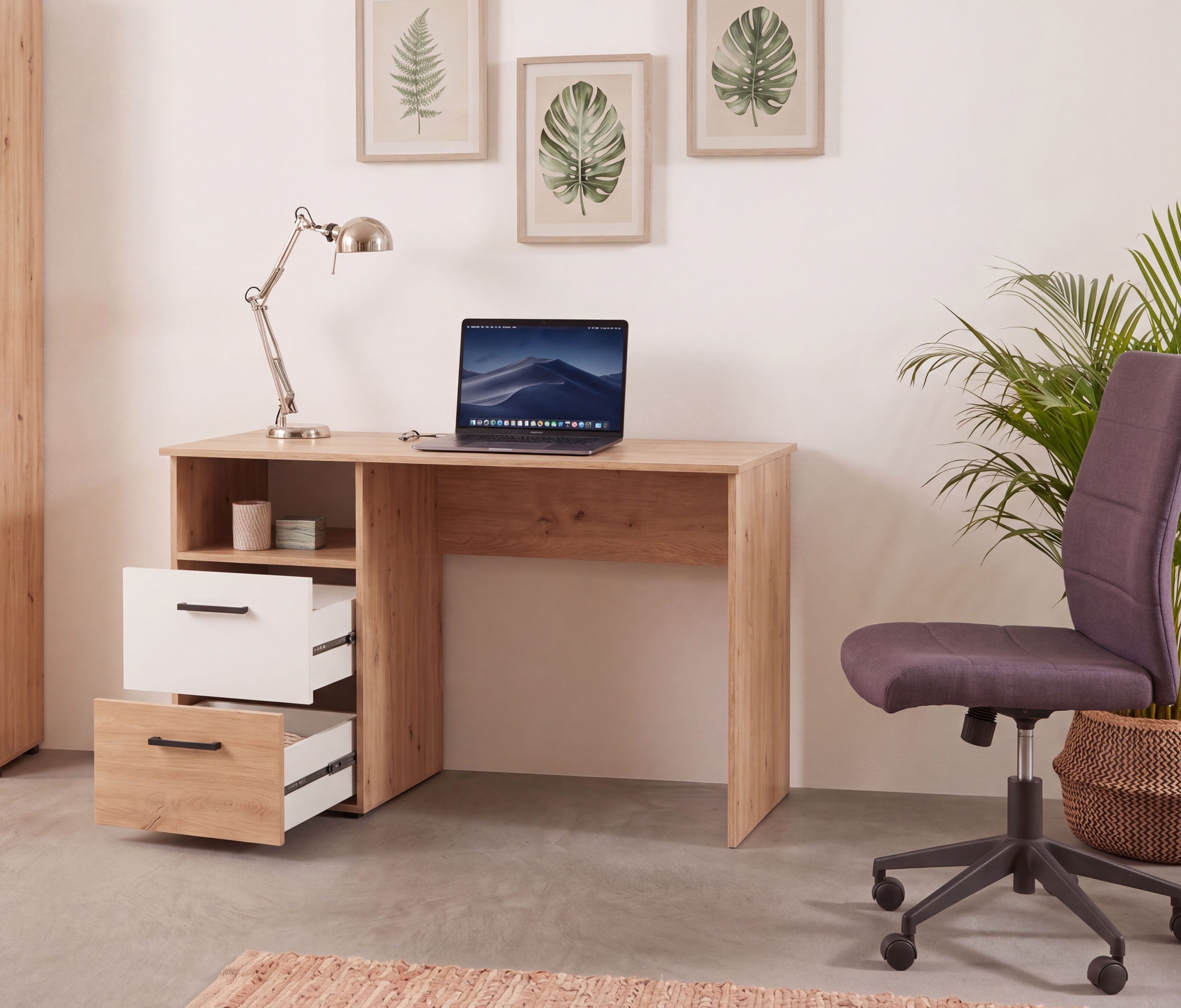 arthur berndt Jugendzimmer-Set Jugendzimmer-Set »Bente« 5-teilig, (5-tlg., 5tlg -Schrank, Bett, Schreibtisch, Sideboard, Standregal), Stauraumstark, pflegeleicht, zeitlos, Made in Germany