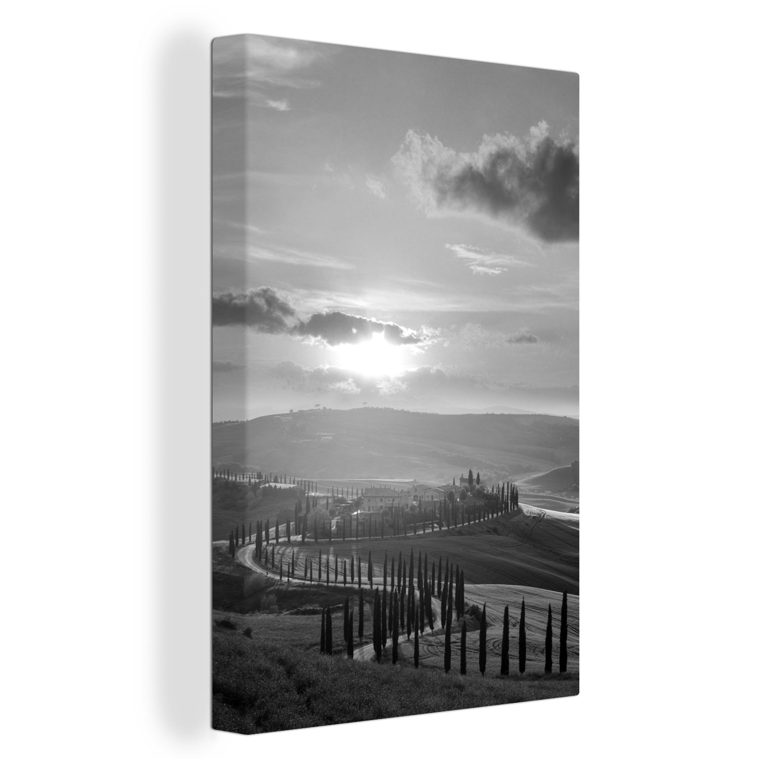 OneMillionCanvasses® Leinwandbild Sonnenuntergang über der toskanischen günstig online kaufen