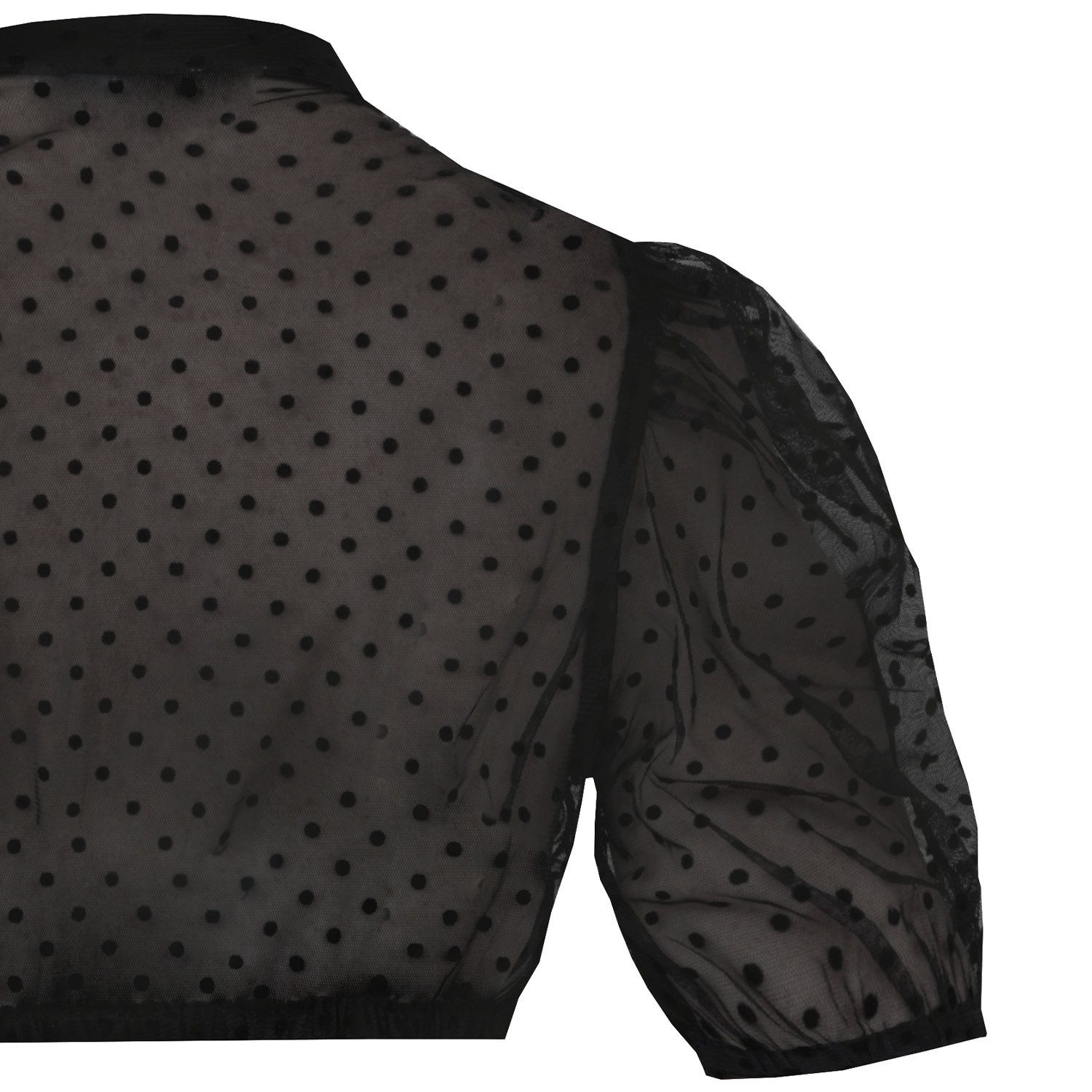 MarJo Dirndlbluse Damen 'Zeitlarn' Kurzarm, Schwarz