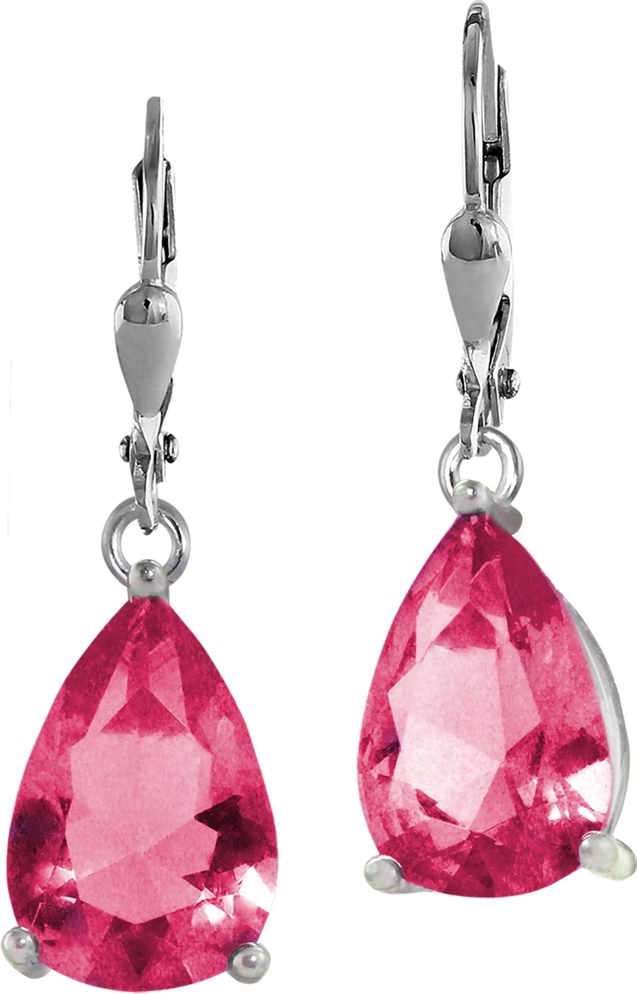 SilberDream Paar Ohrhänger SilberDream Ohrringe Damen-Schmuck 925er (Ohrhänger), Damen Ohrhänger Träne aus 925 Sterling Silber, Farbe: silber, rosa