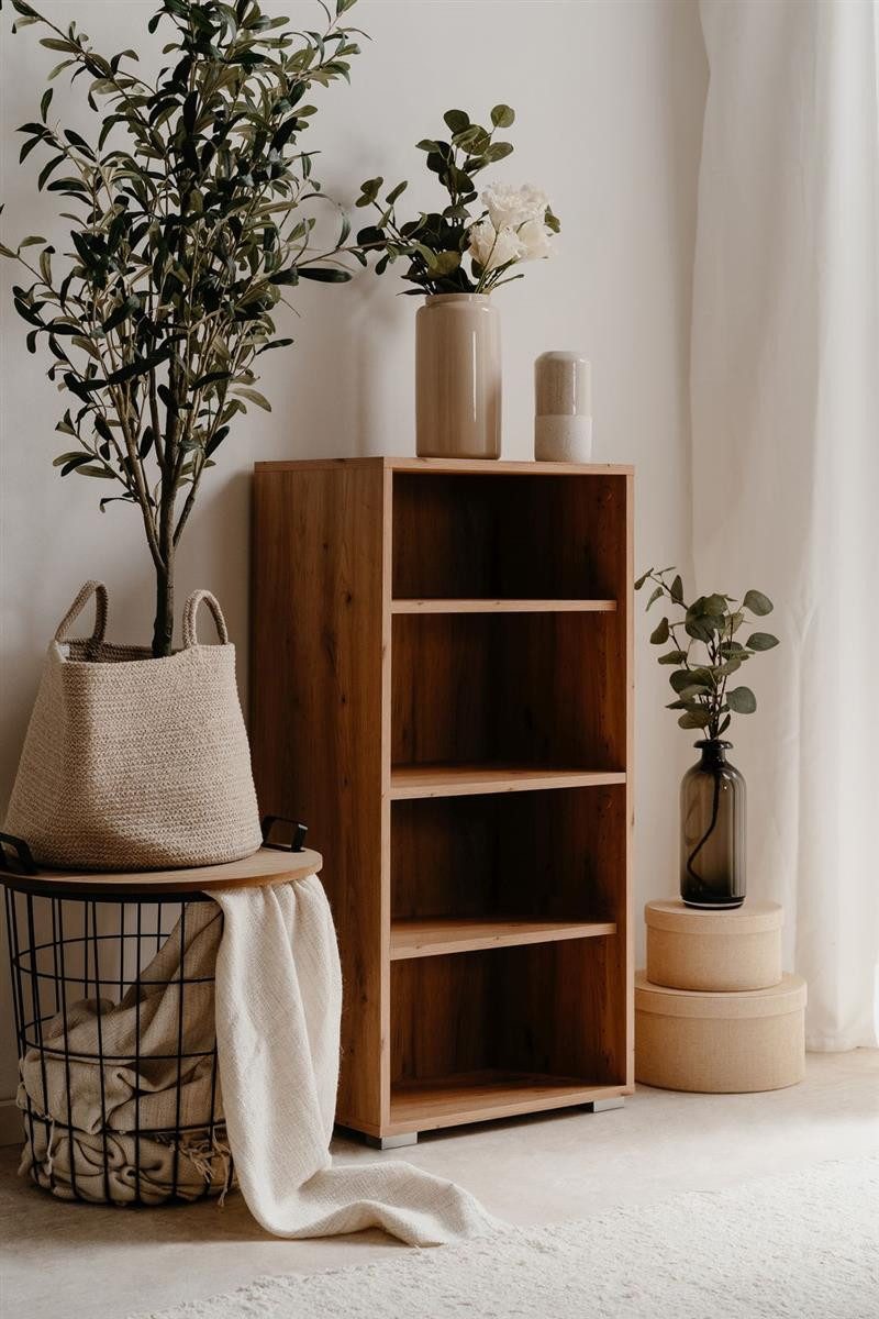 möbelvita Standregal Regal Stockholm 20A in Artisan Oak - mit 4 Fächern
