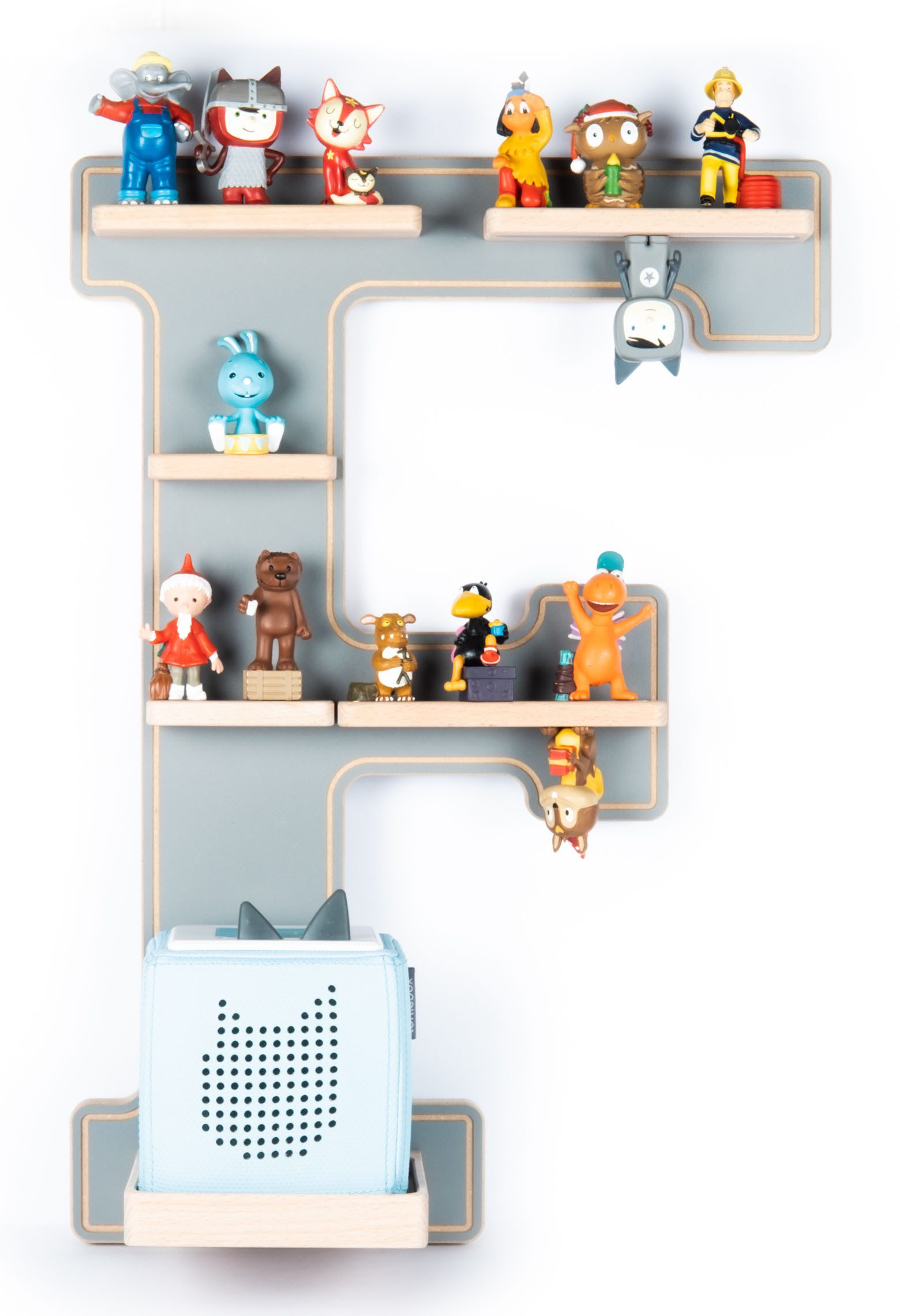Boarti Wandregal Holz Regal Buchstabe F für Toniebox Tonies Figuren günstig online kaufen