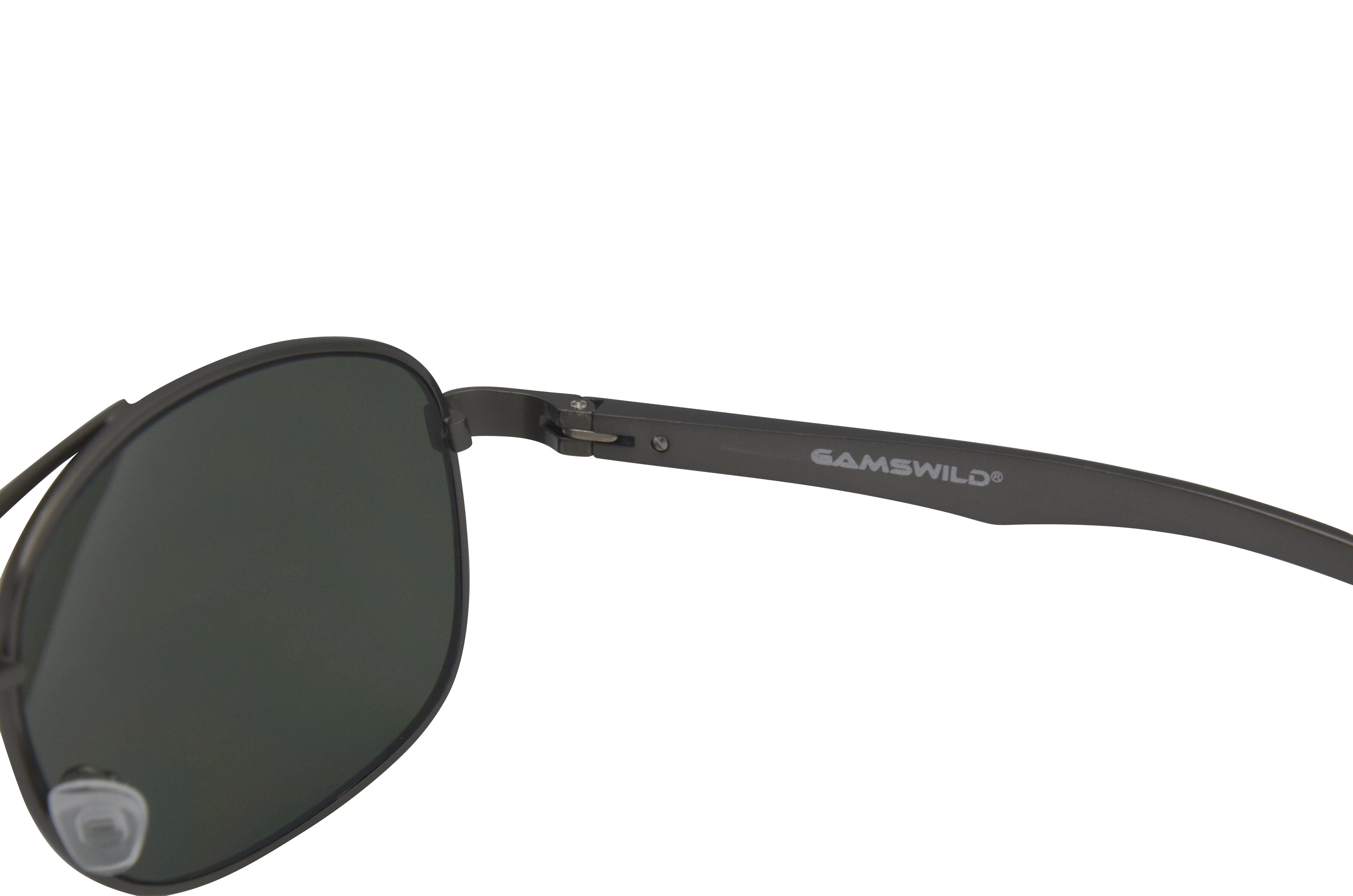 GAMSSTYLE Pilotenbrille silber-grau, Sonnenbrille Gamswild Mode grau-grün Damen WM1322 Unisex, Herren blau-gold, Brille