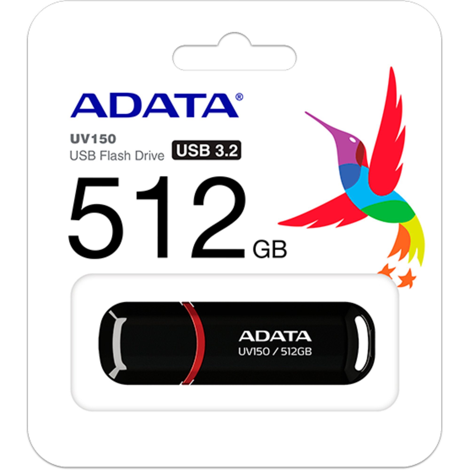 ADATA ADATA UV150 512 GB, USB-Stick, (USB-A 3.2 Gen 1) USB-Stick