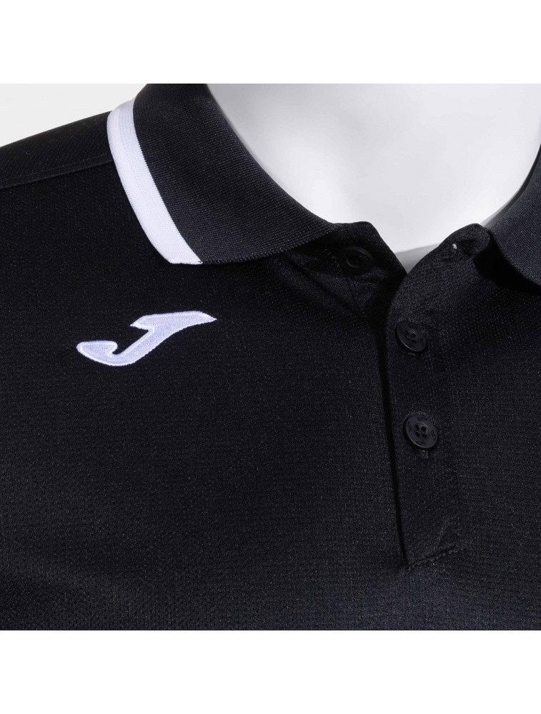 Joma Poloshirt Combi Premium (komfortable Passform, atmungsaktiv) schwarz/weiss