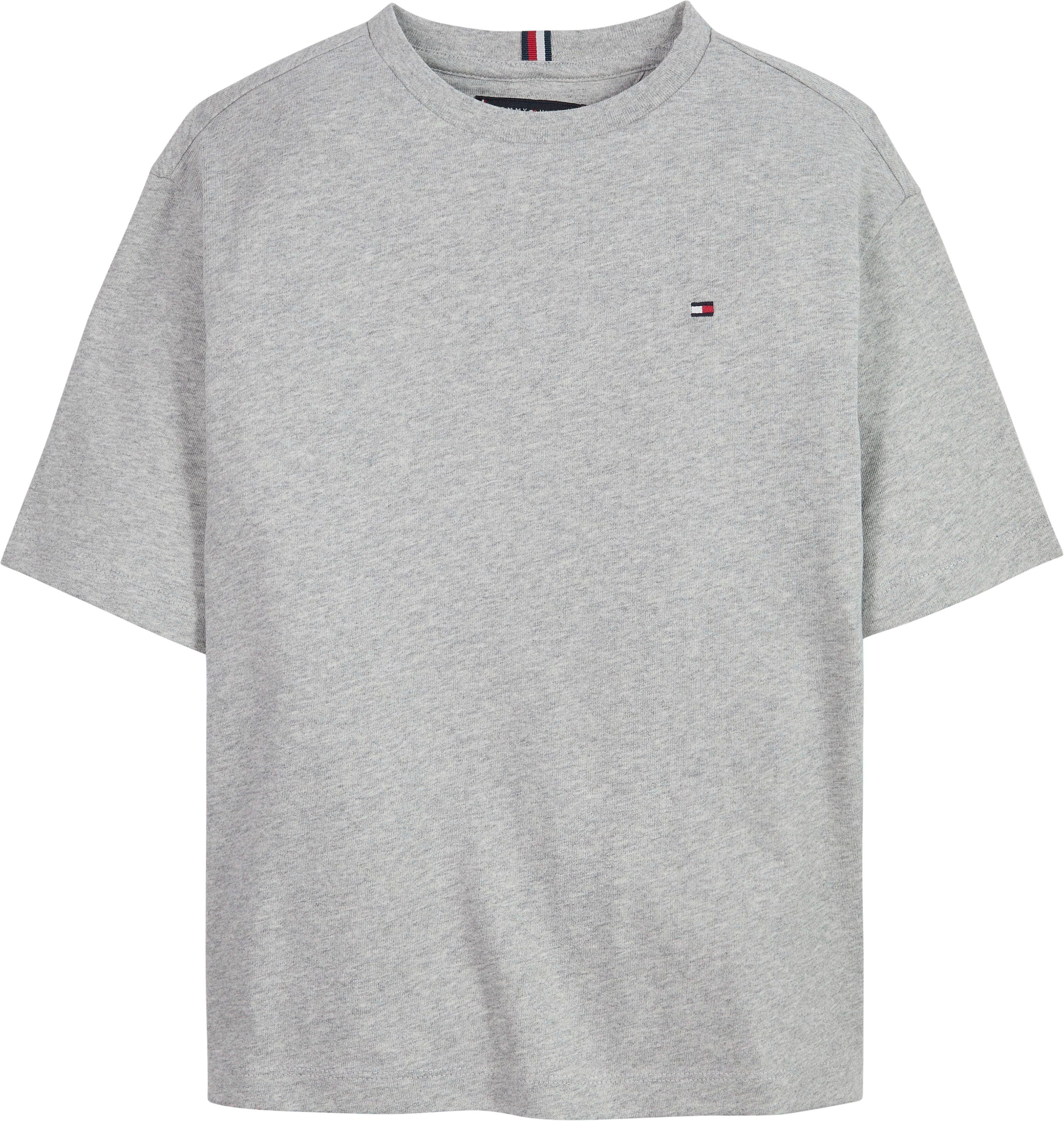 Neue Artikel sind eingetroffen 1 Tommy Hilfiger T-Shirt TEE TOMMY S/S mit Light-Grey-Heather BOLD LOGO Backprint