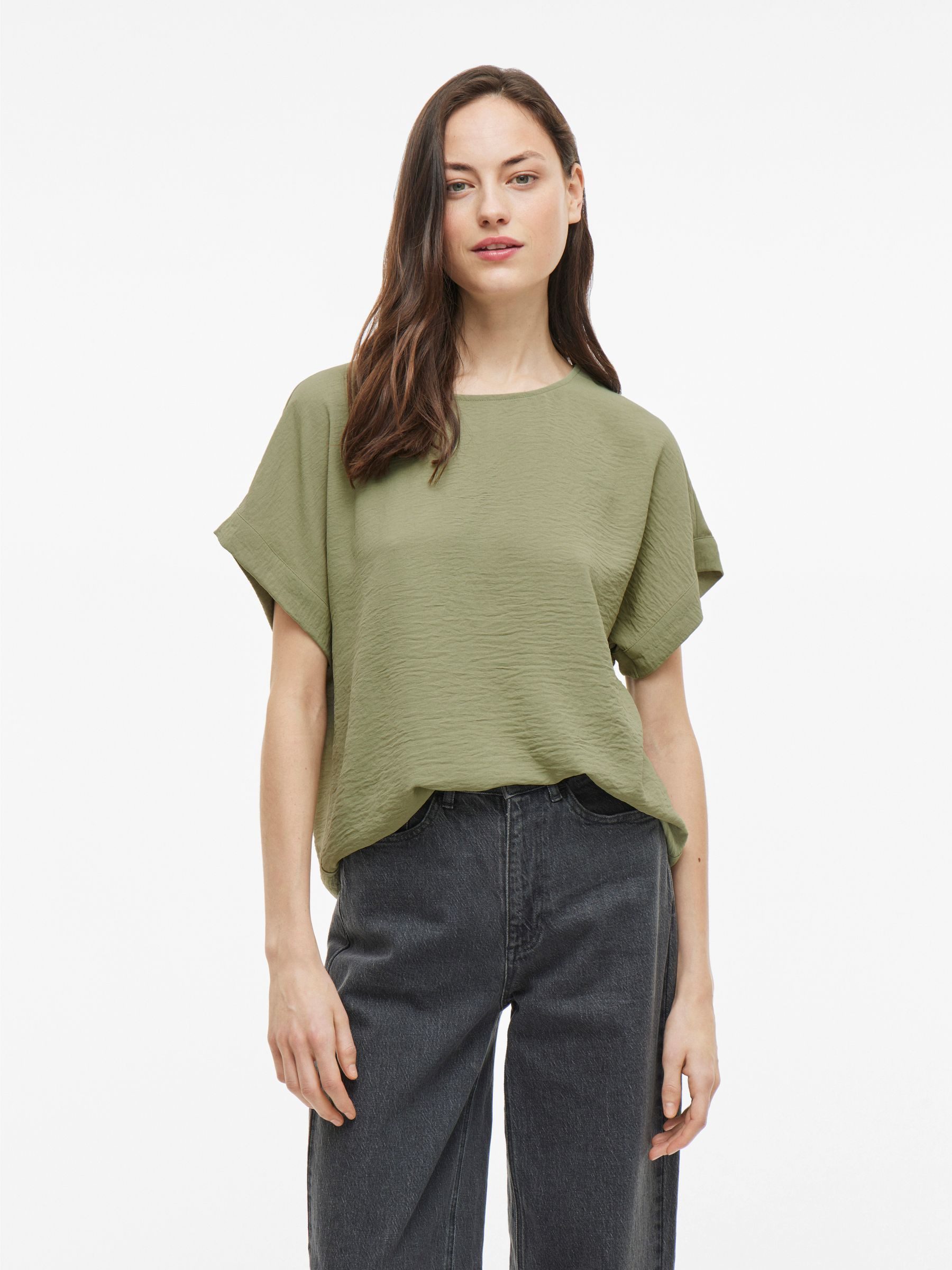 Vila T-Shirt Elegantes Kurzarm- mit Design günstig online kaufen