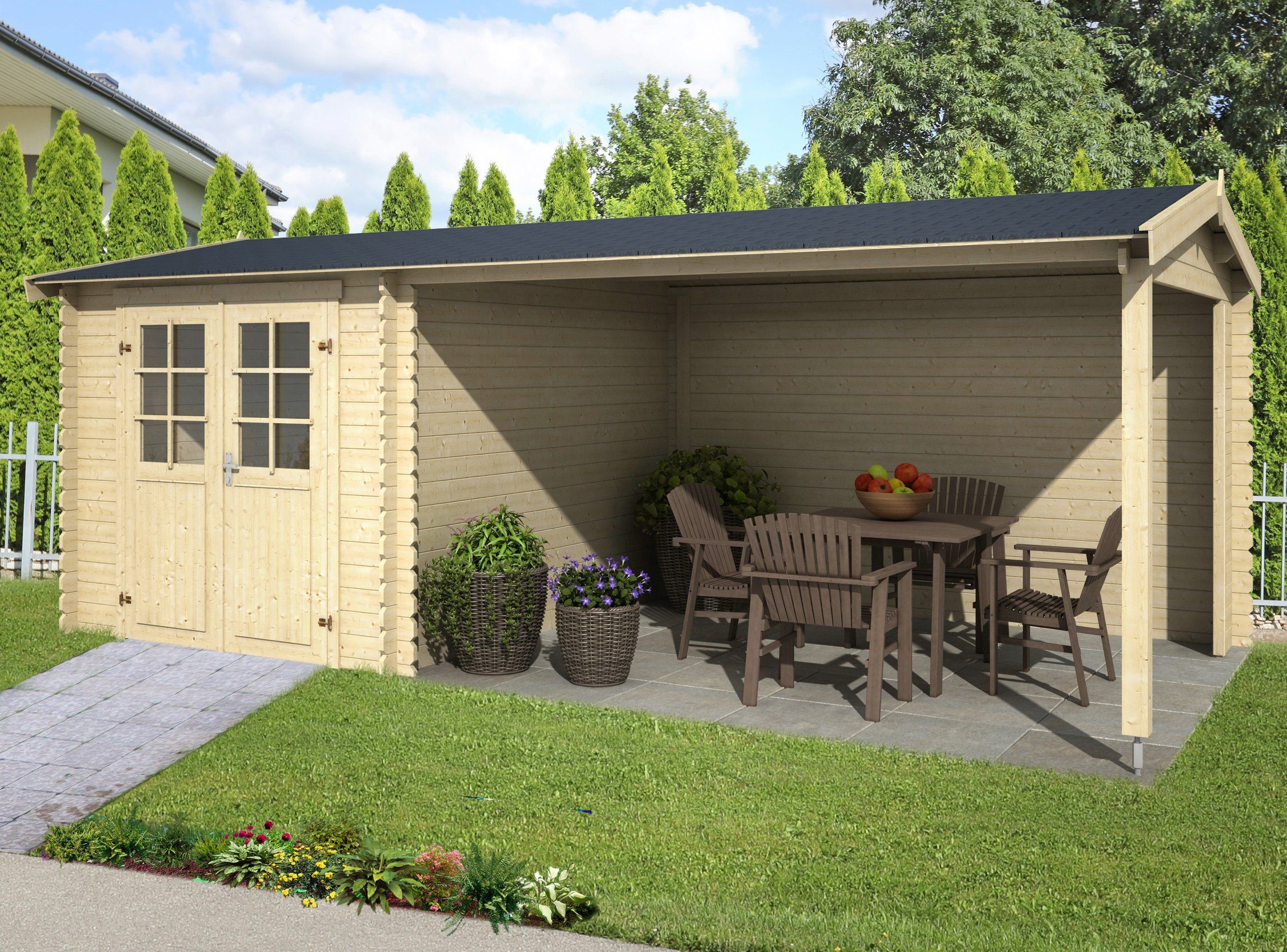 LASITA MAJA Gartenhaus Ivana, BxT: 590x295 cm