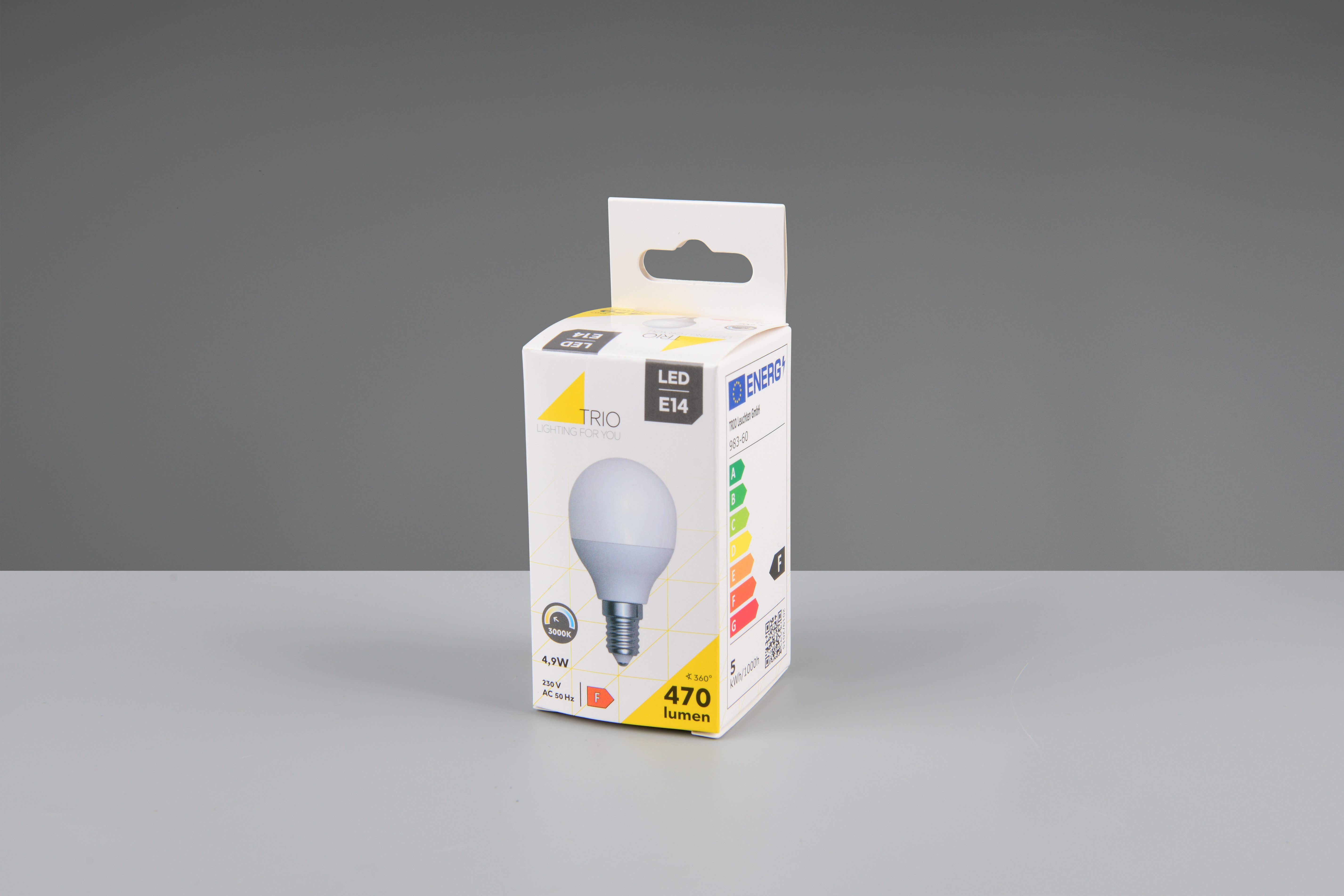 TRIO Leuchten LED-Leuchtmittel Leuchtmittel Set E14, E14, 3 St., Warmweiß, 3er Set Leuchtmittel E14 Fassung, Glühbirne E14 LED warmweiß