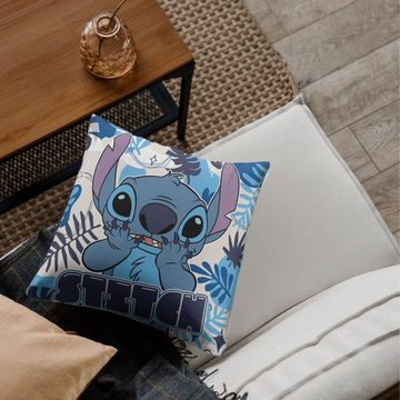 MTOnlinehandel Dekokissen Stitch Kissen Disney "Lilo & Stitch" 40x40cm, ideal für Kinderbetten, Sofas oder Leseecken, passend zur Bettwäsche