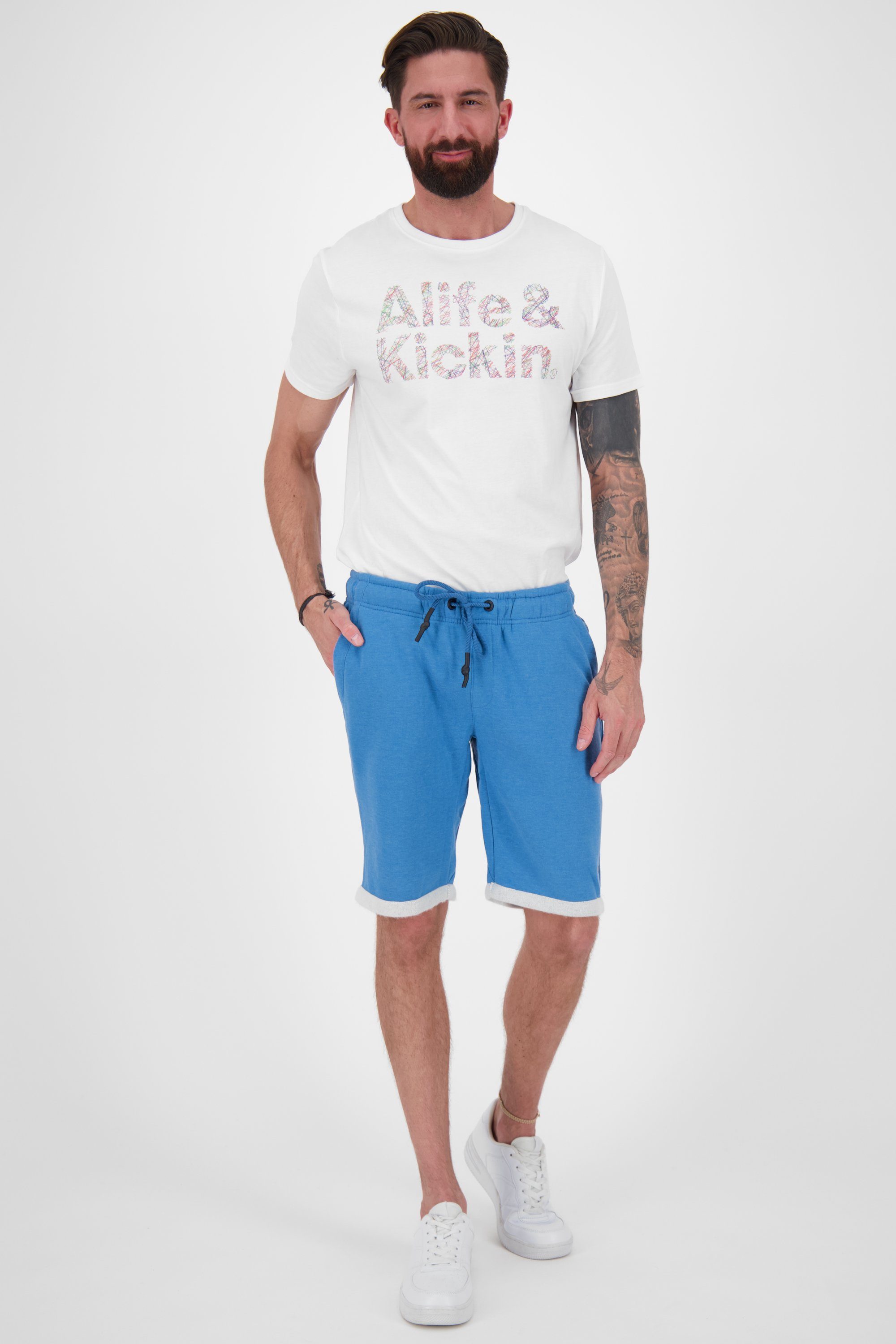 Herren & Hose Shorts Alife JumperAK Sweatshorts Kickin A Sweathose, kurze indigo melange