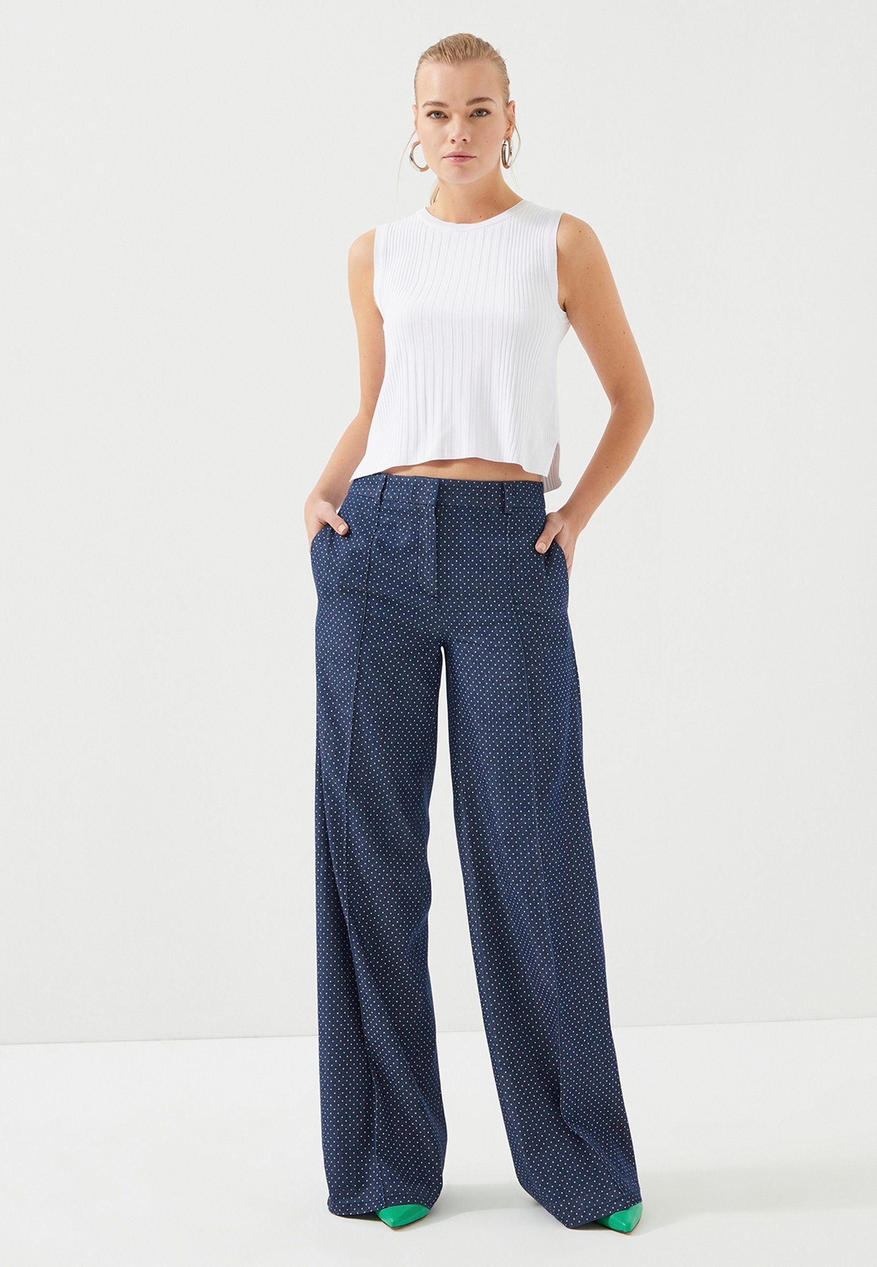 Just Like You Palazzohose Marineblaue Hose günstig online kaufen