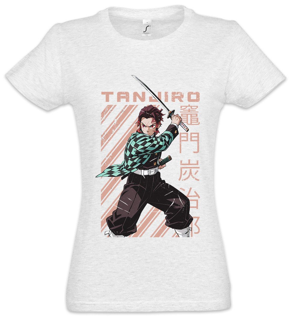 Urban Backwoods Print-Shirt Tanjiro Katana Damen T-Shirt Demon Kamado Nezuko Anime Slayer Zenitsu (1-tlg) Inosuke Hashibira Muzan Kibutsuji