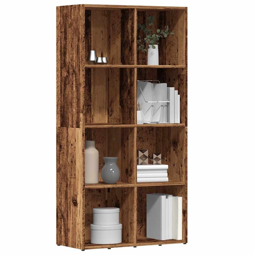vidaXL Bücherregal 66 x 30 x 130 cm Bücherregal Altholz-Optik 66x30x130 cm Spanplatte