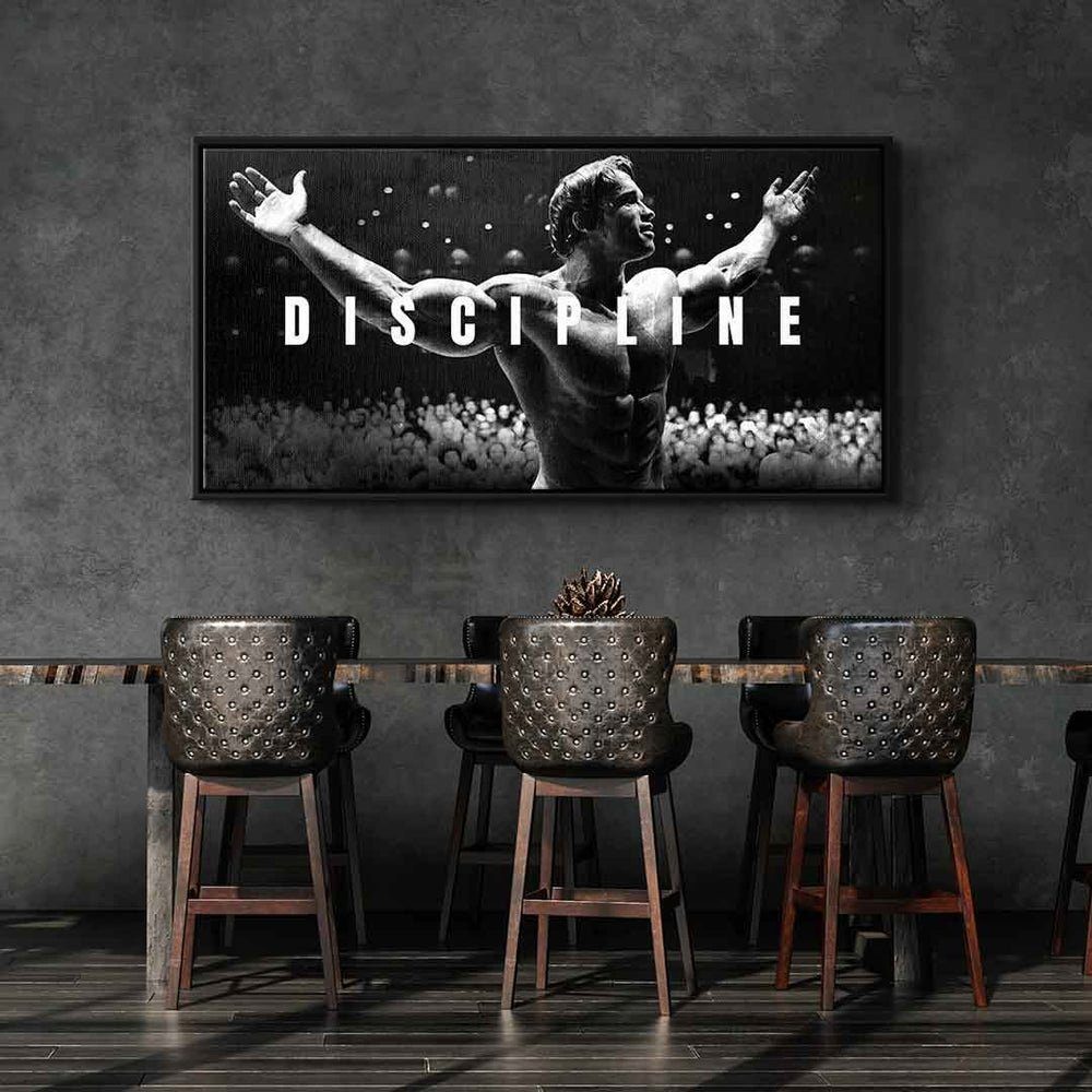 DOTCOMCANVAS® Leinwandbild Discipline, Leinwandbild Arnold Schwarzenegger günstig online kaufen