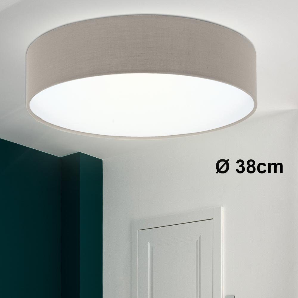 etc-shop LED Deckenleuchte, inklusive, Leuchtmittel Decken Zimmer Lampe Büro taupe Wohn Schlaf Beleuchtung Warmweiß