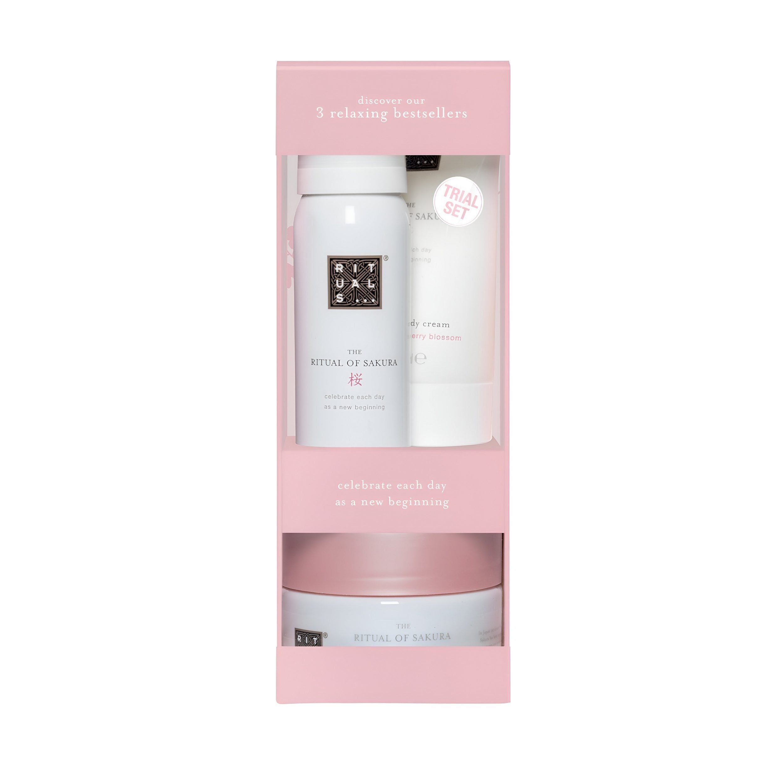 Rituals Körpercreme Rituals The Ritual of Sakura Mini-Set Körper & Bad, 3-tlg., Duschschaum, Body Cream & Zuckerpeeling mit Kirschblüte