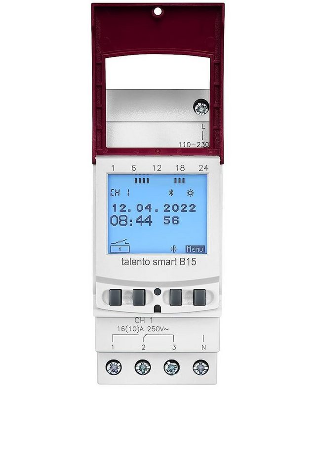 Thumbnail - Grässlin Zeitschaltuhr talento smart B15, digitale Zeitschaltuhr I Bluetooth und App-Programmierung I 1-Kanal