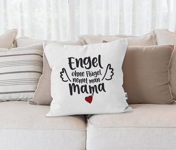 SpecialMe Dekokissen Kissen-Bezug Engel ohne Flügel nennt man Mama / Papa Geschenk zum Vatertag Muttertag SpecialMe®