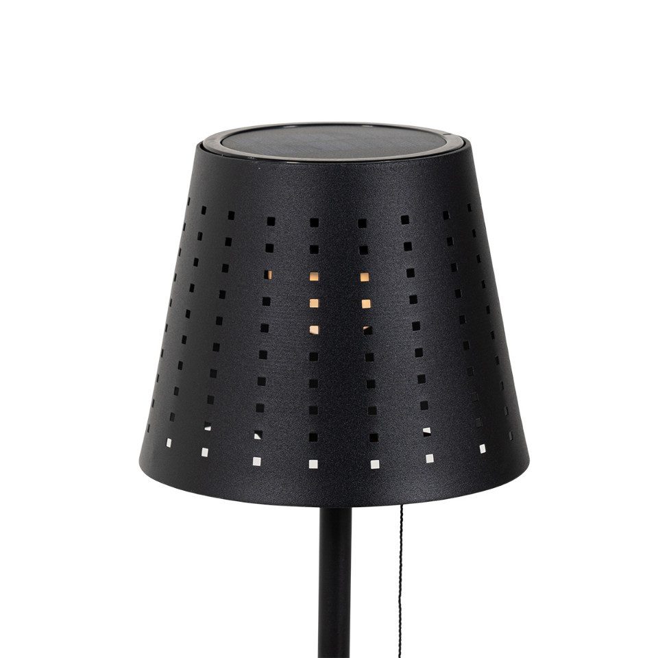 Qazqa USB-Stehleuchte Ferre (2-St), QAZQA Akku­leuchte, Schwarz, Stahl, Design