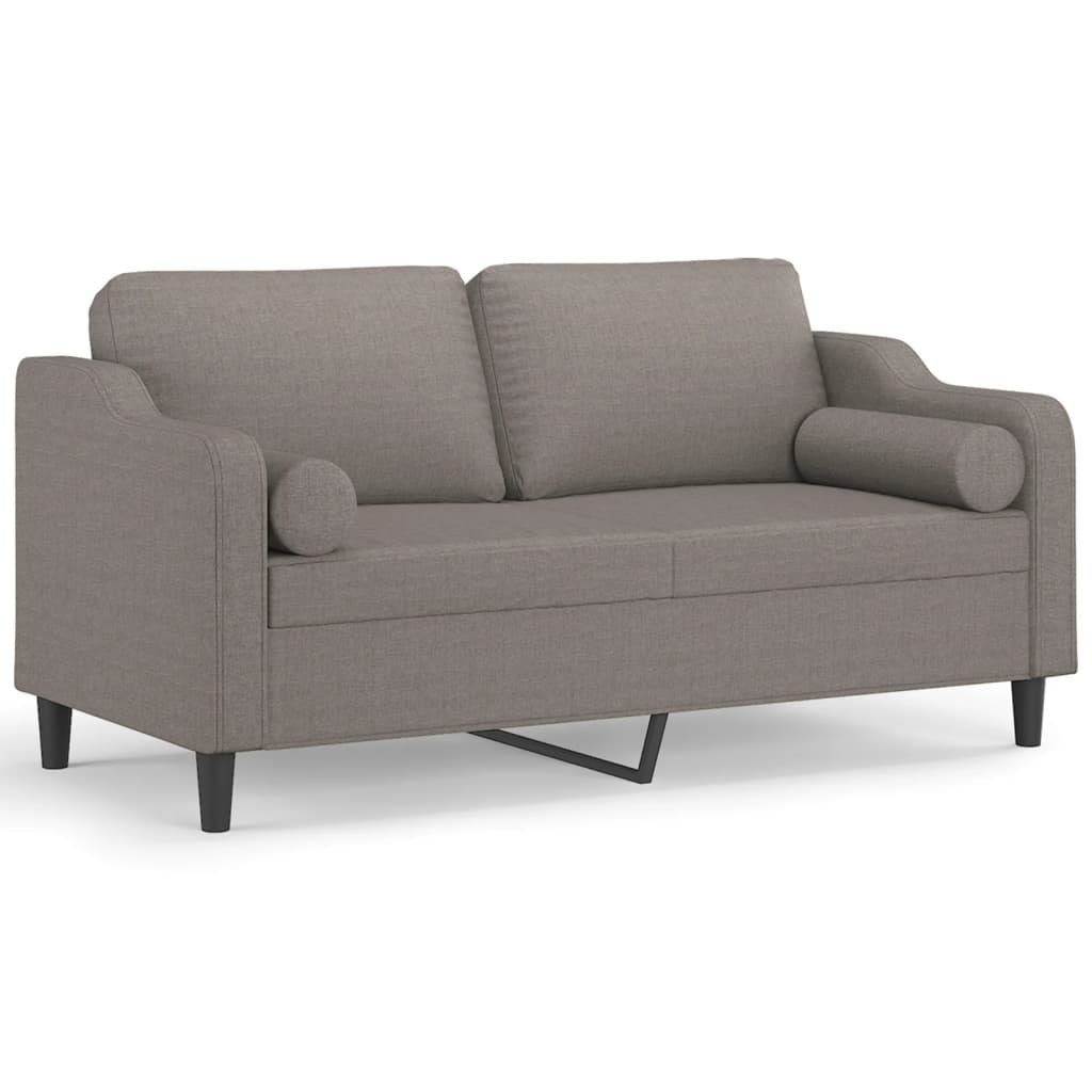 vidaXL Sofa 2-Sitzer-Sofa mit Zierkissen Taupe günstig online kaufen