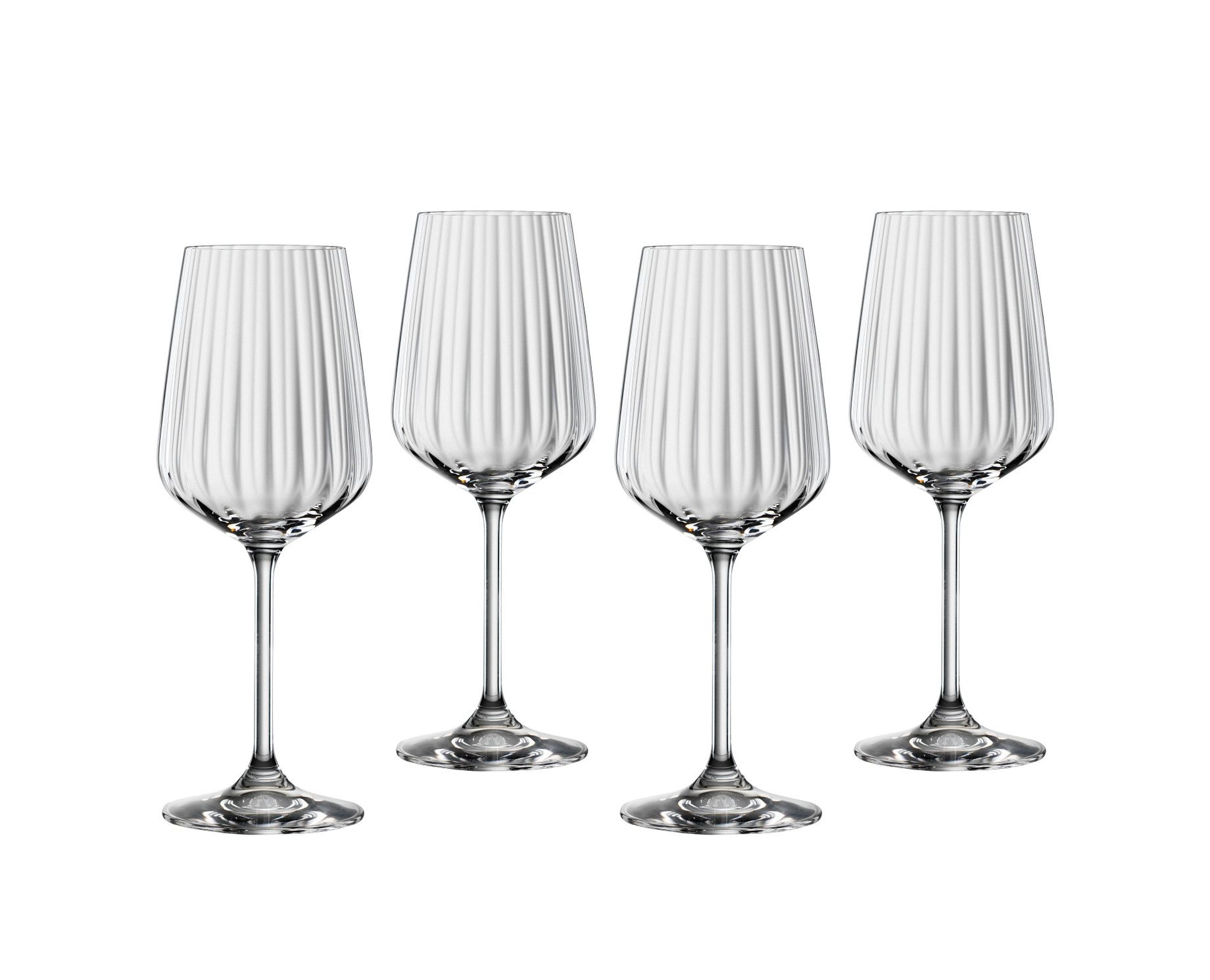 SPIEGELAU Weißweinglas Spiegelau Lifestyle Weißweinglas 4er Set, Kristallglas