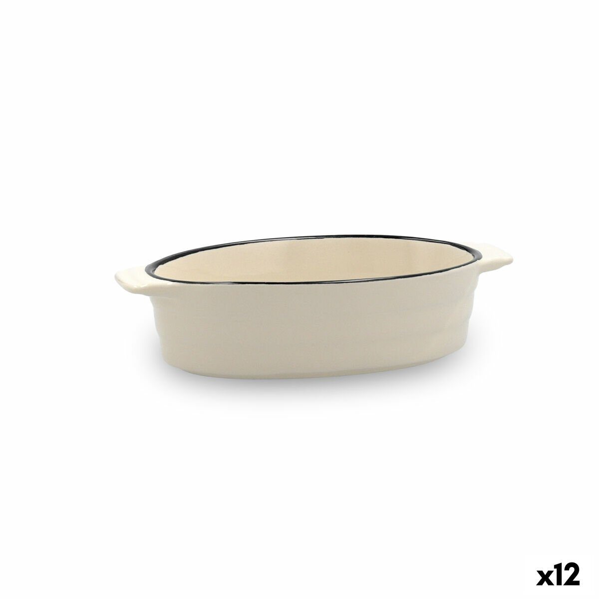 5 Keramik x Weiß 10,5 cm Kochtopf aus Pack 12x Quid Auflaufform x Keramik Cocco Au, 19 Quid Oval
