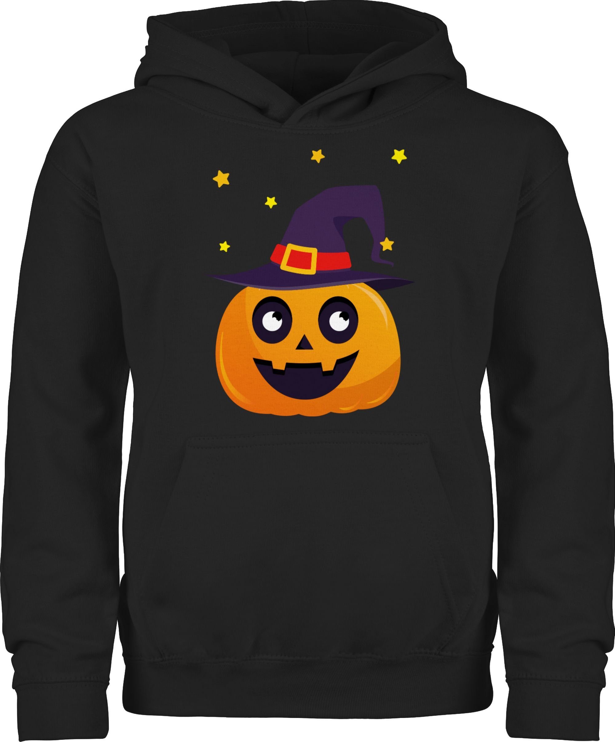 Shirtracer Hoodie Süßer Kürbis Niedlich Pumpkin Halloween Kostüme für Kinder 3 Schwarz