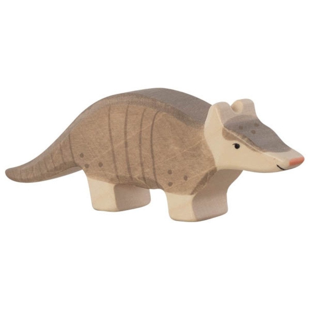 Holztiger Spielfigur HOLZTIGER Gürteltier aus Holz