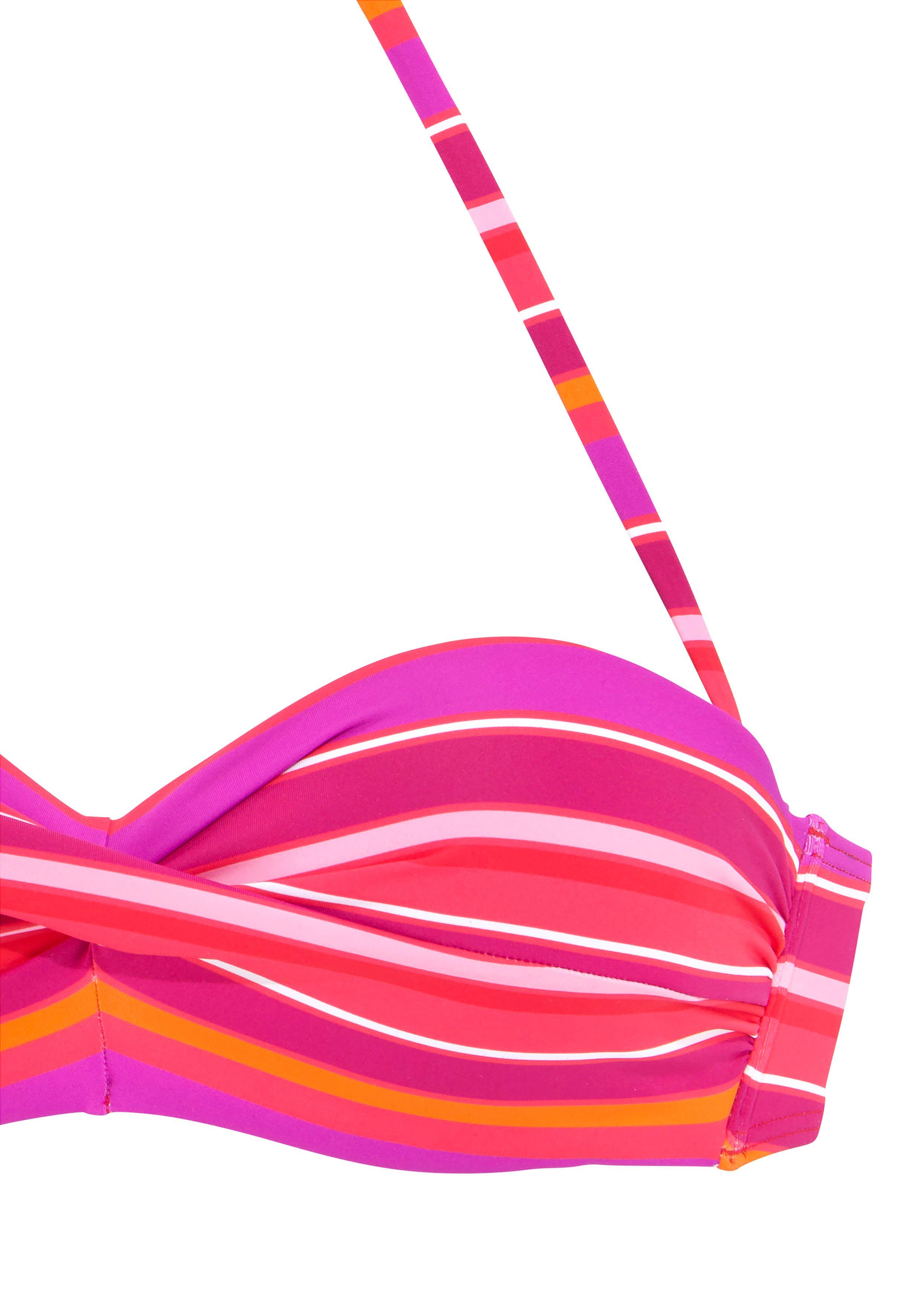 s.Oliver Bügel-Bandeau-Bikini-Top Fun, im trendigen Streifen-Design