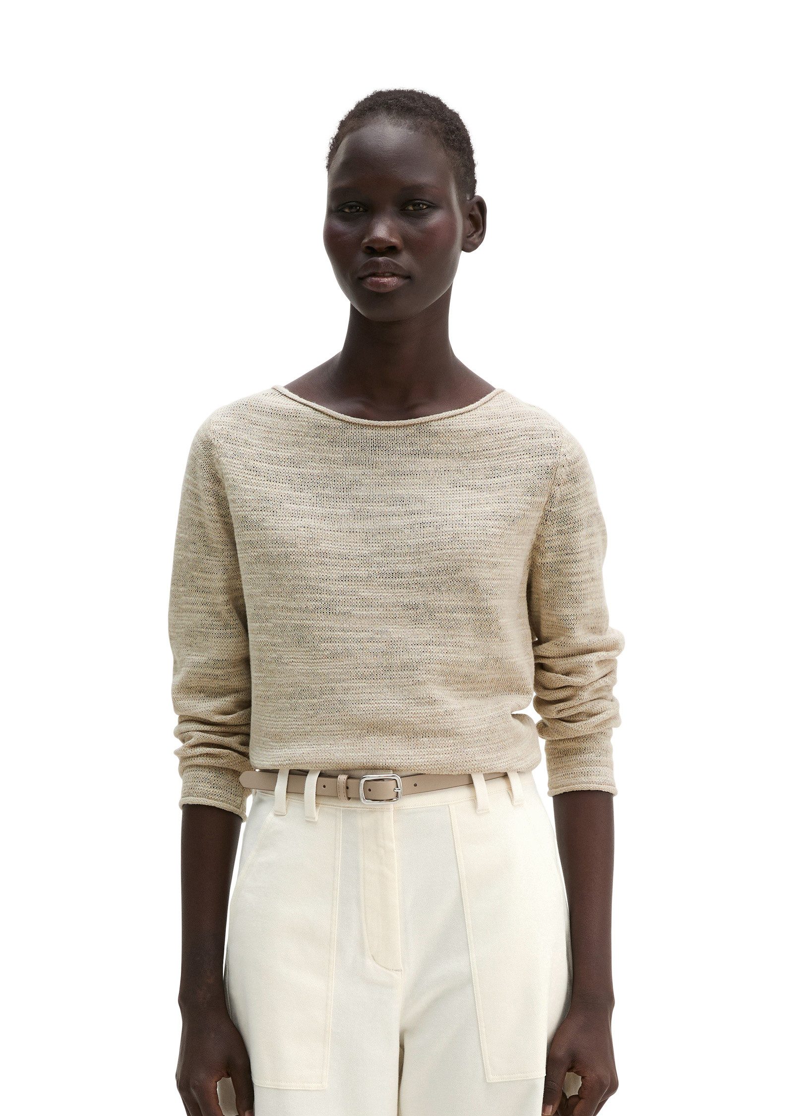Marc O'Polo Strickpullover aus Leinen-Baumwolle-Mix