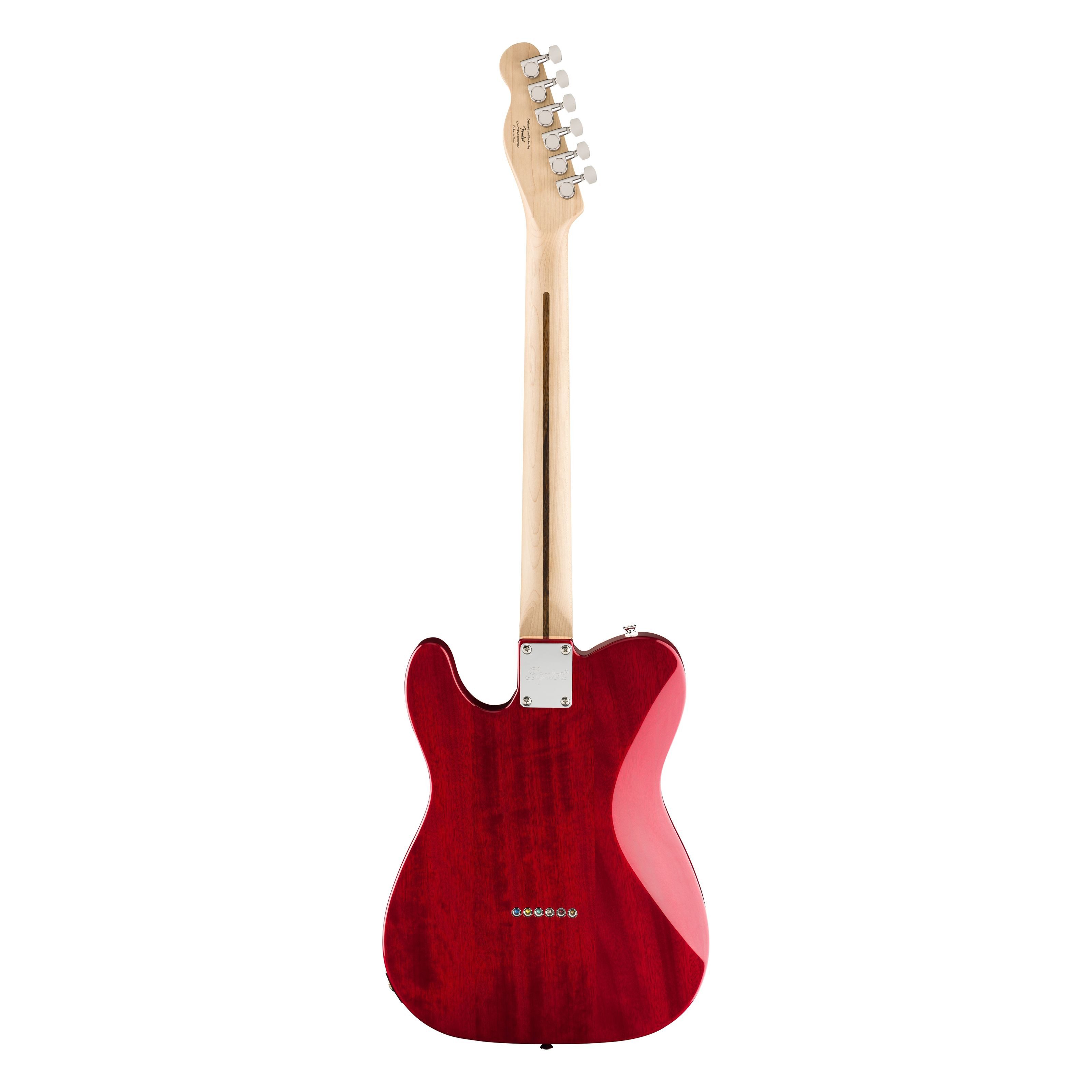 Squier E-Gitarre, E-Gitarren, T-Modelle, Affinity Telecaster FMT SH CRT Crimson Red Transparent - E-Gitarre