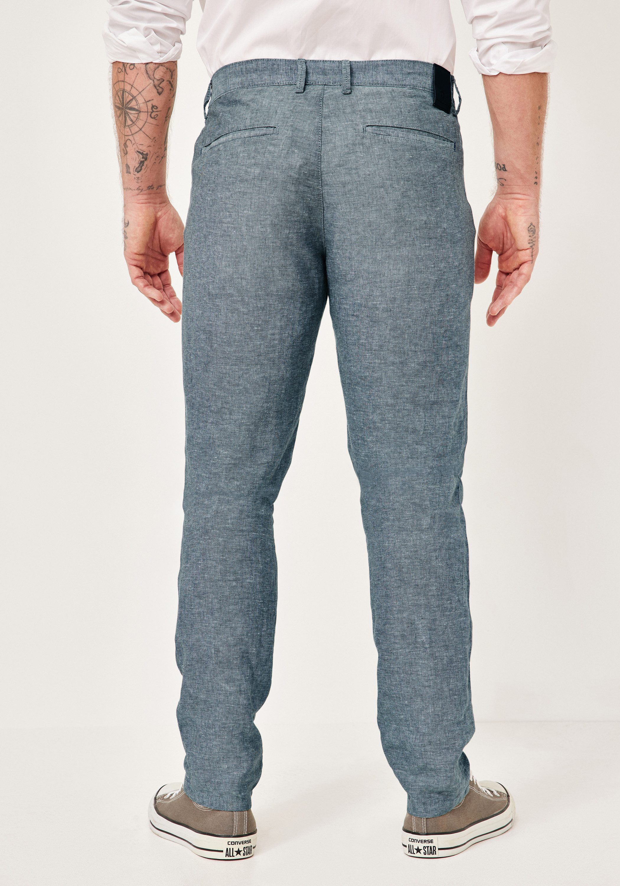 Redpoint Stoffhose HALIFAX Modern Fit Baumwoll-Leinen Chinohose – Bild 3 von 5