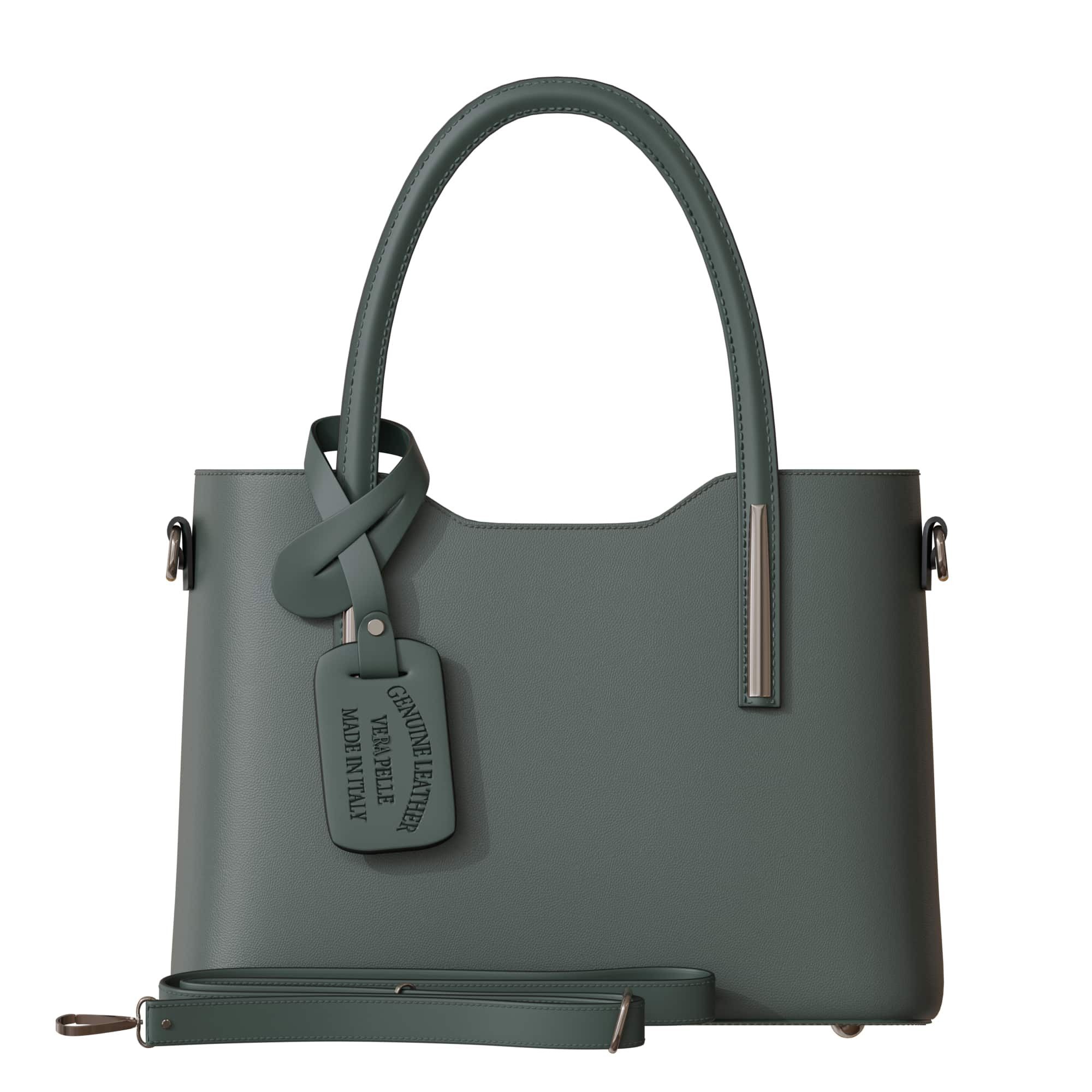 Henkeltasche Damen Hand Umhänge Henkel Tasche Feinstes Echt Leder 30637