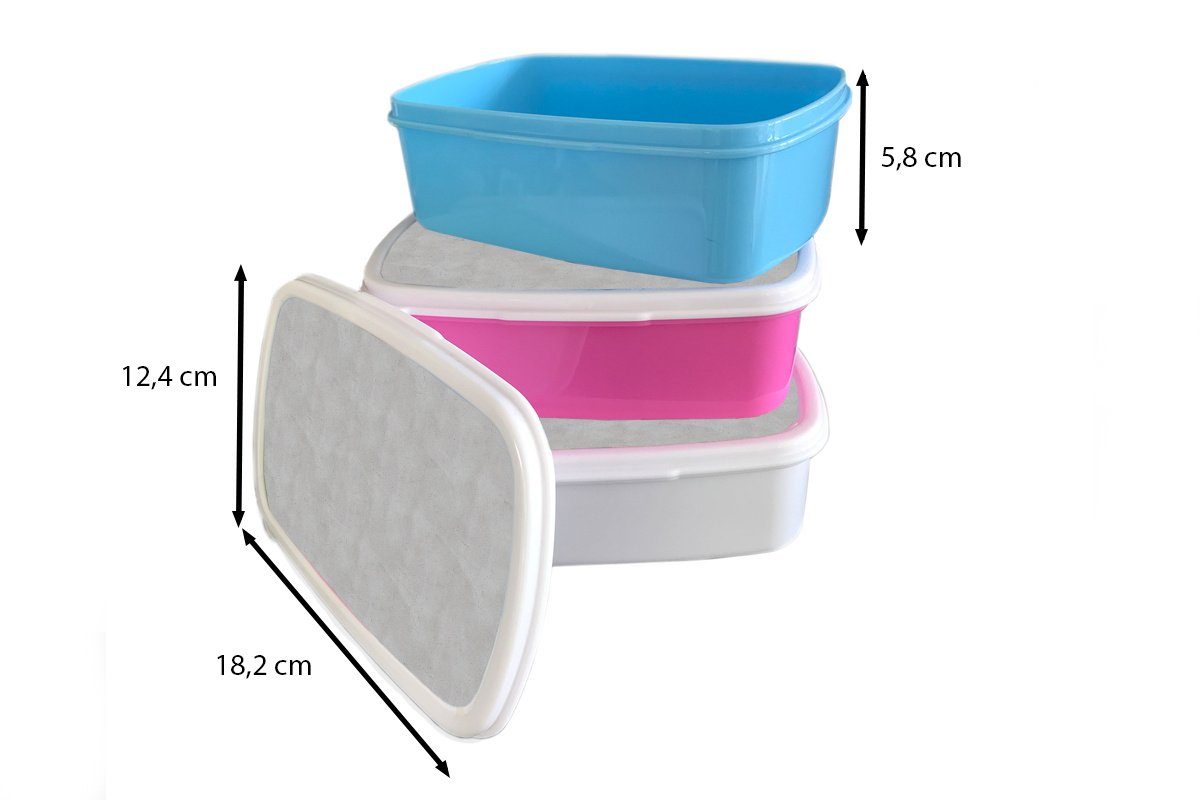Brotbox - Brotdose rosa Mädchen, Beton, Lunchbox Kunststoff, Muster Kinder, Erwachsene, Stein MuchoWow Snackbox, (2-tlg), Kunststoff - für