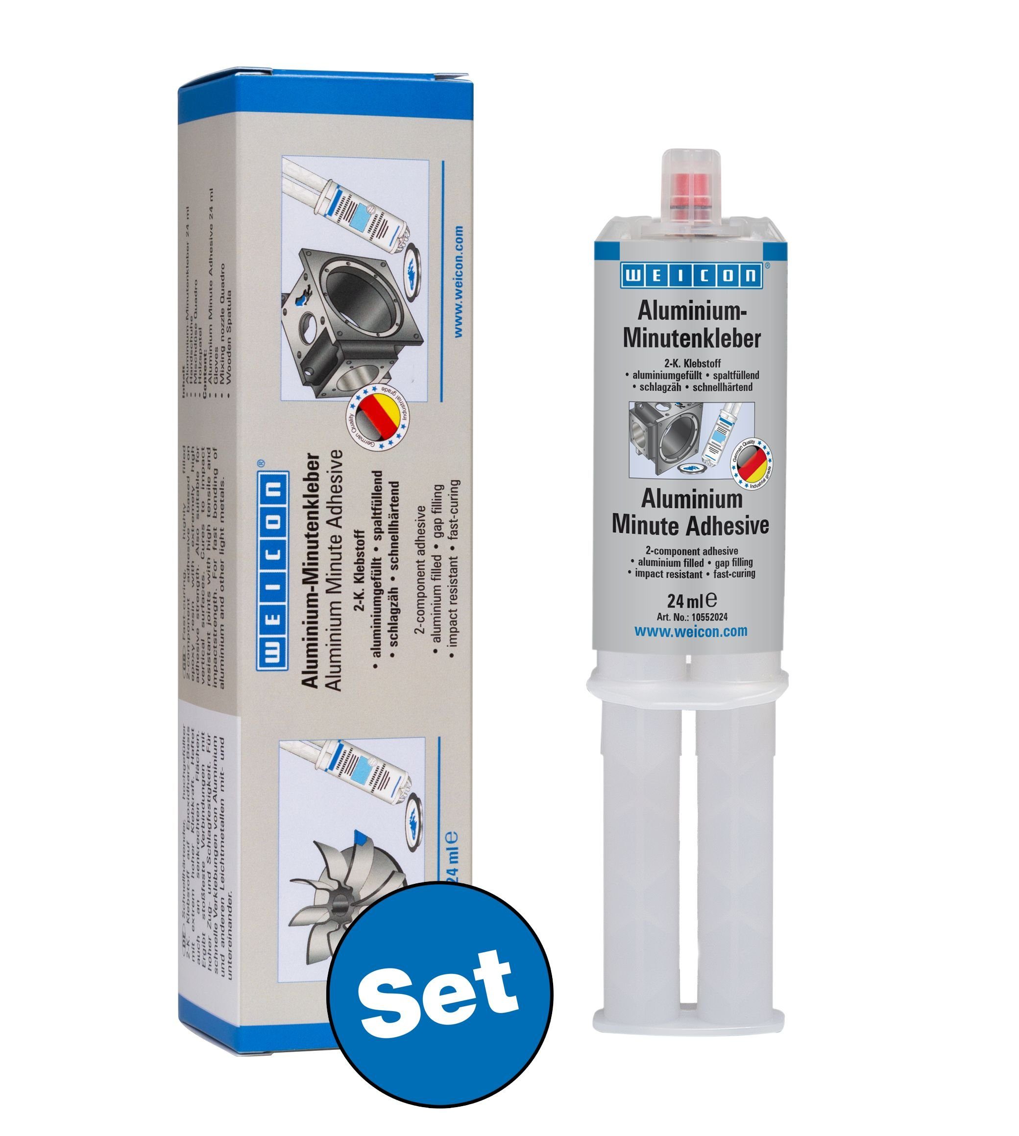 WEICON Klebstoff Aluminium-Minutenkleber, Epoxidharzklebstoff, 24 ml, günstig online kaufen