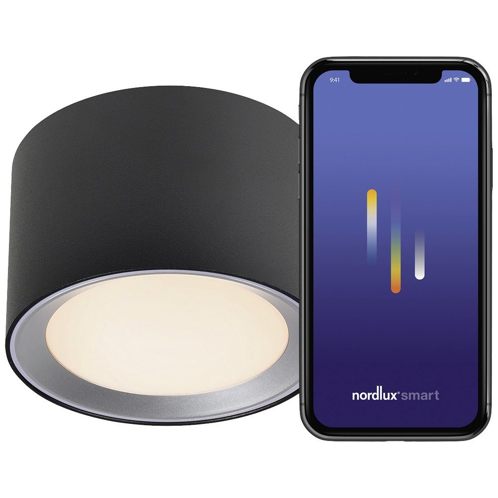 Nordlux Deckenleuchte Nordlux 2110840103 Landon Smart LED-Deckenleuchte LED LED Schwarz